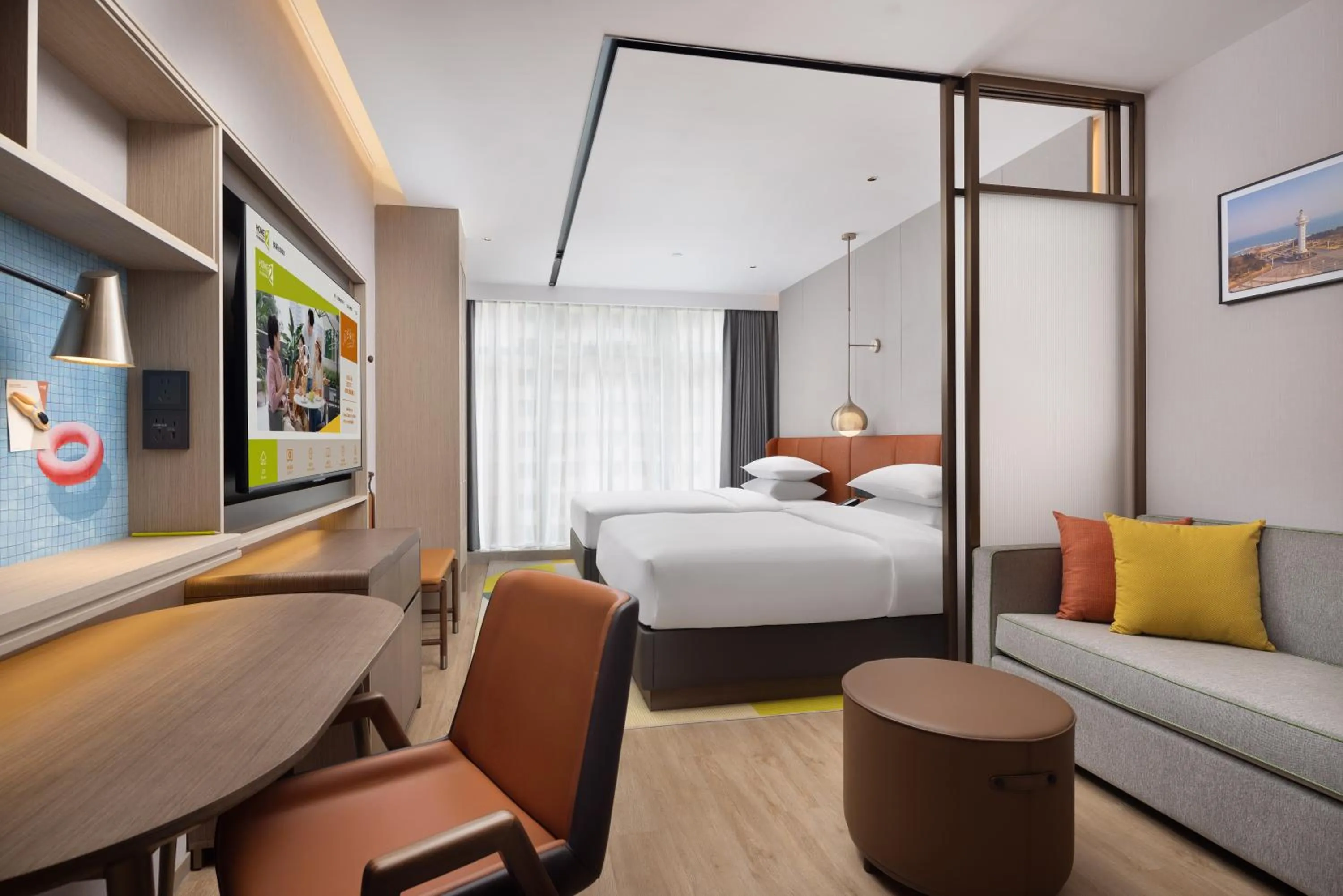 Bed in Home2 Suite by Hilton Hengyang Zhenxiang