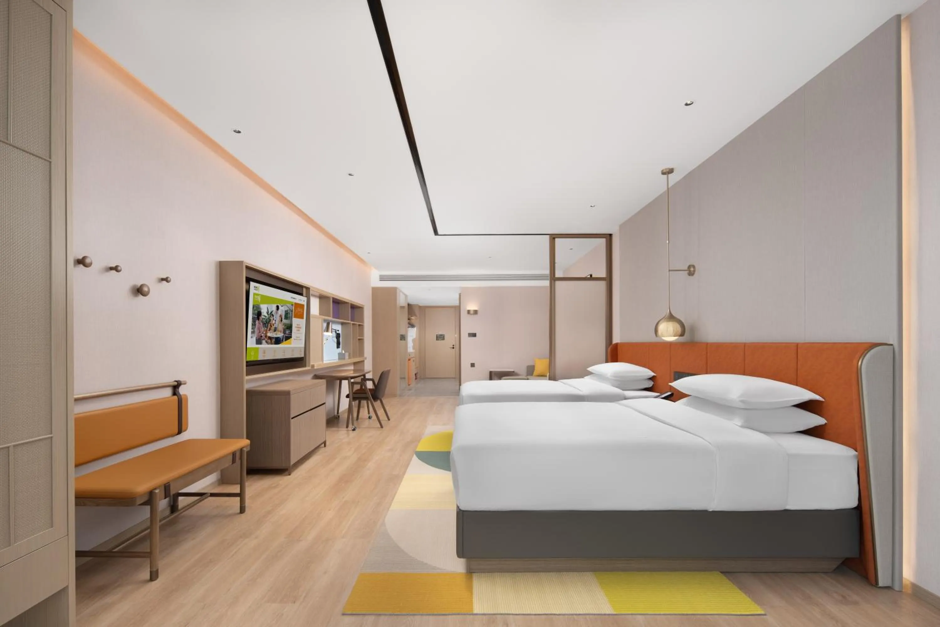 Bed in Home2 Suite by Hilton Hengyang Zhenxiang