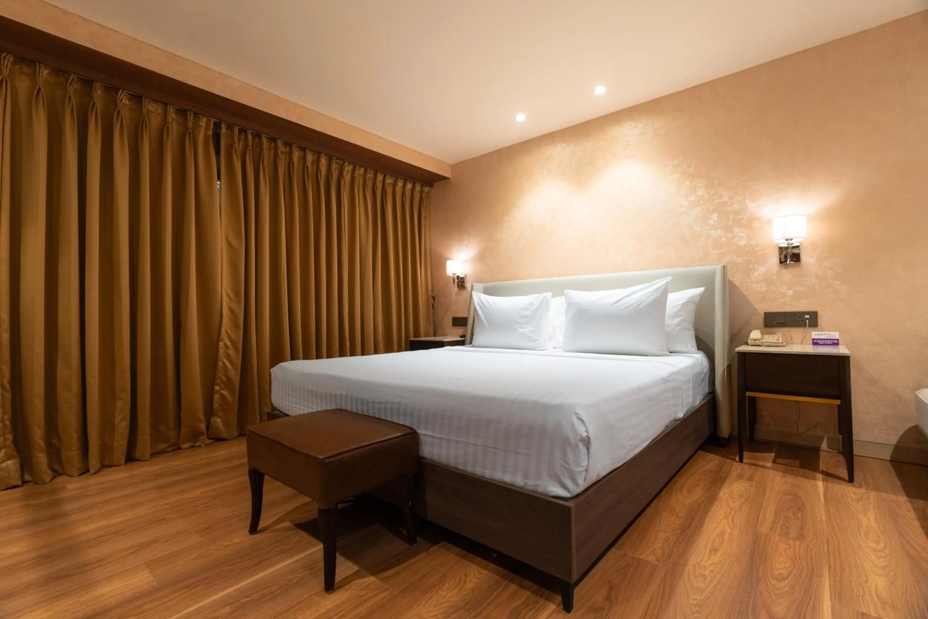 Bed in Clarks Inn Suites Hyderabad Airport