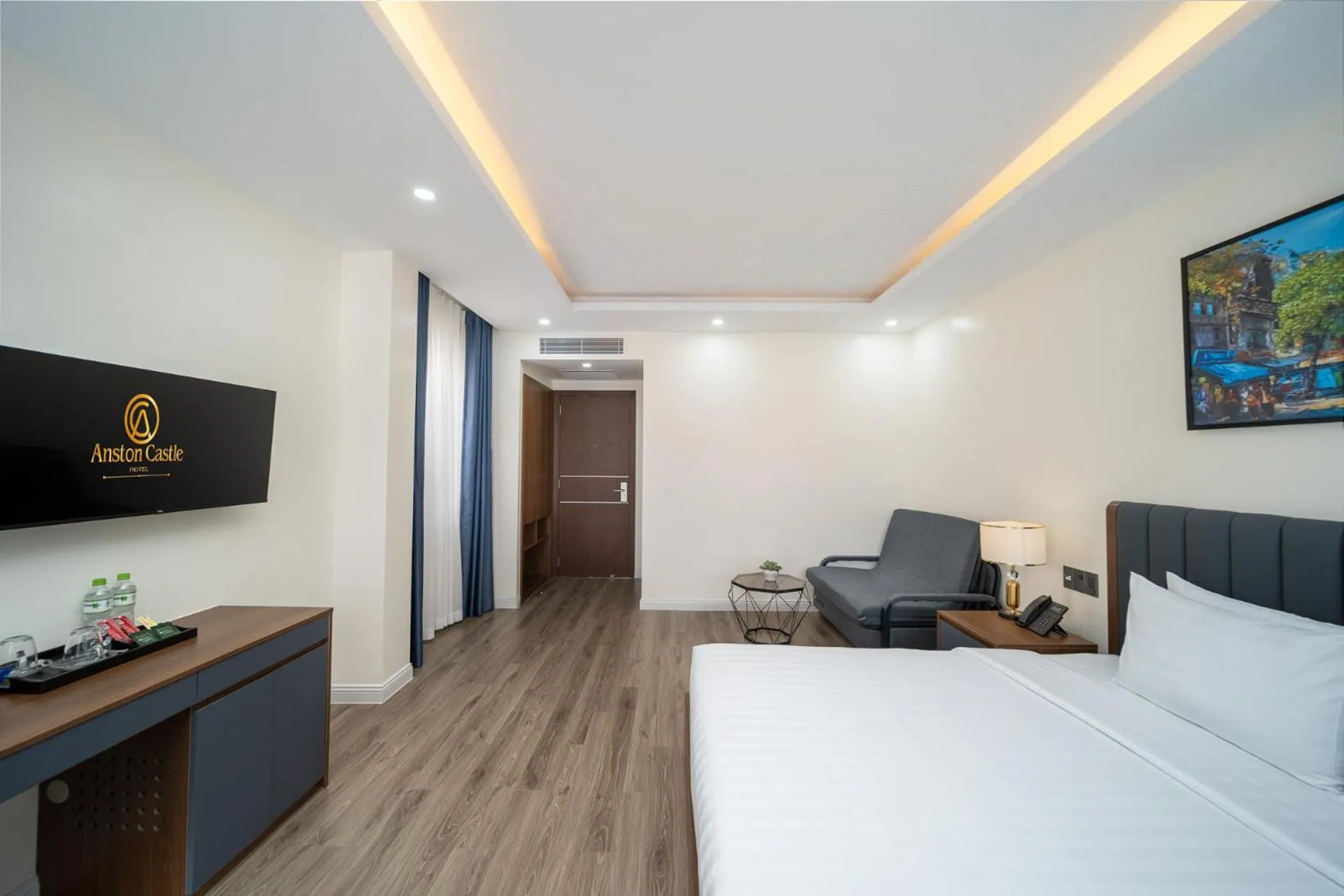 Bedroom, Bed in Anston Castle Hotel Phu Quoc Sunset Town