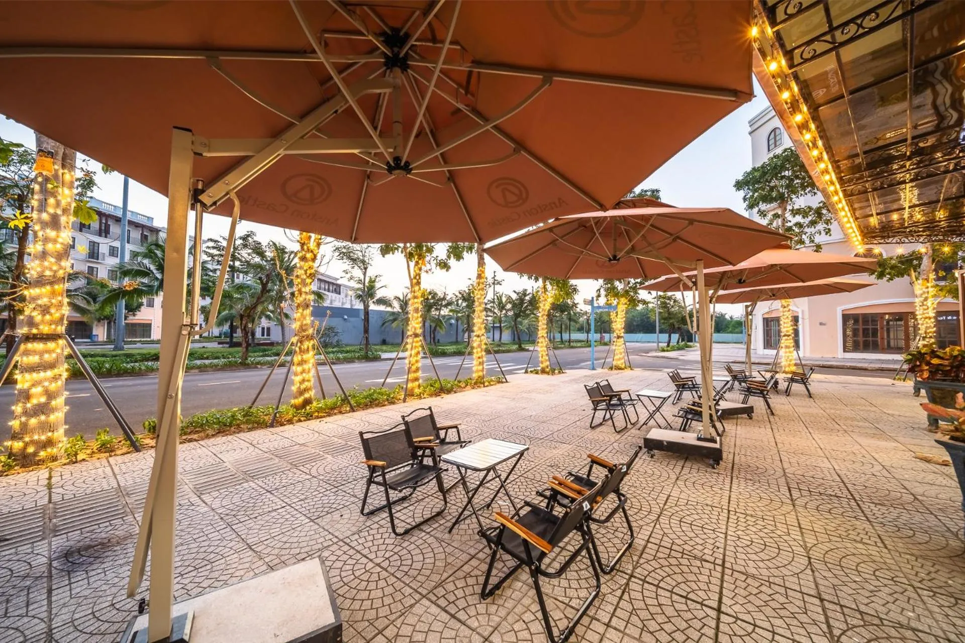 Patio in Anston Castle Hotel Phu Quoc Sunset Town