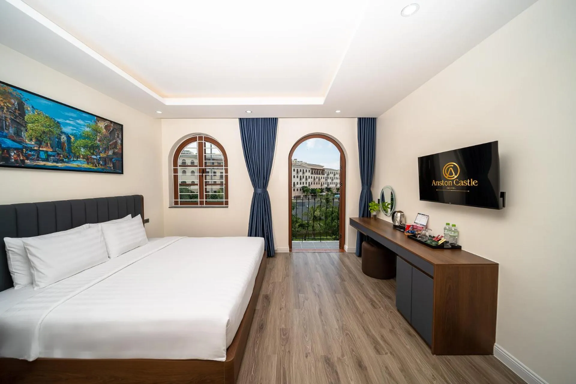 Bedroom, Bed in Anston Castle Hotel Phu Quoc Sunset Town