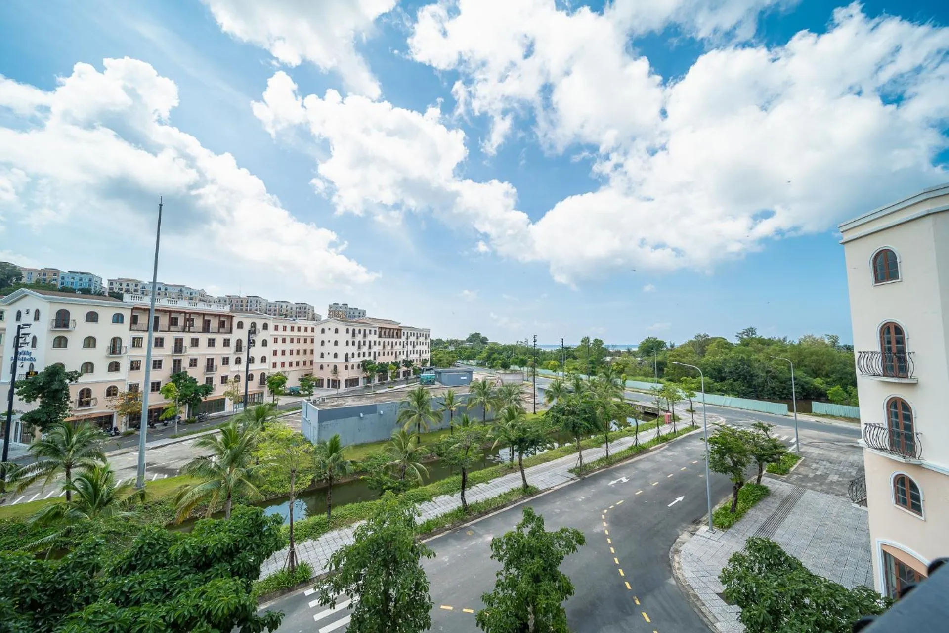 City view in Anston Castle Hotel Phu Quoc Sunset Town