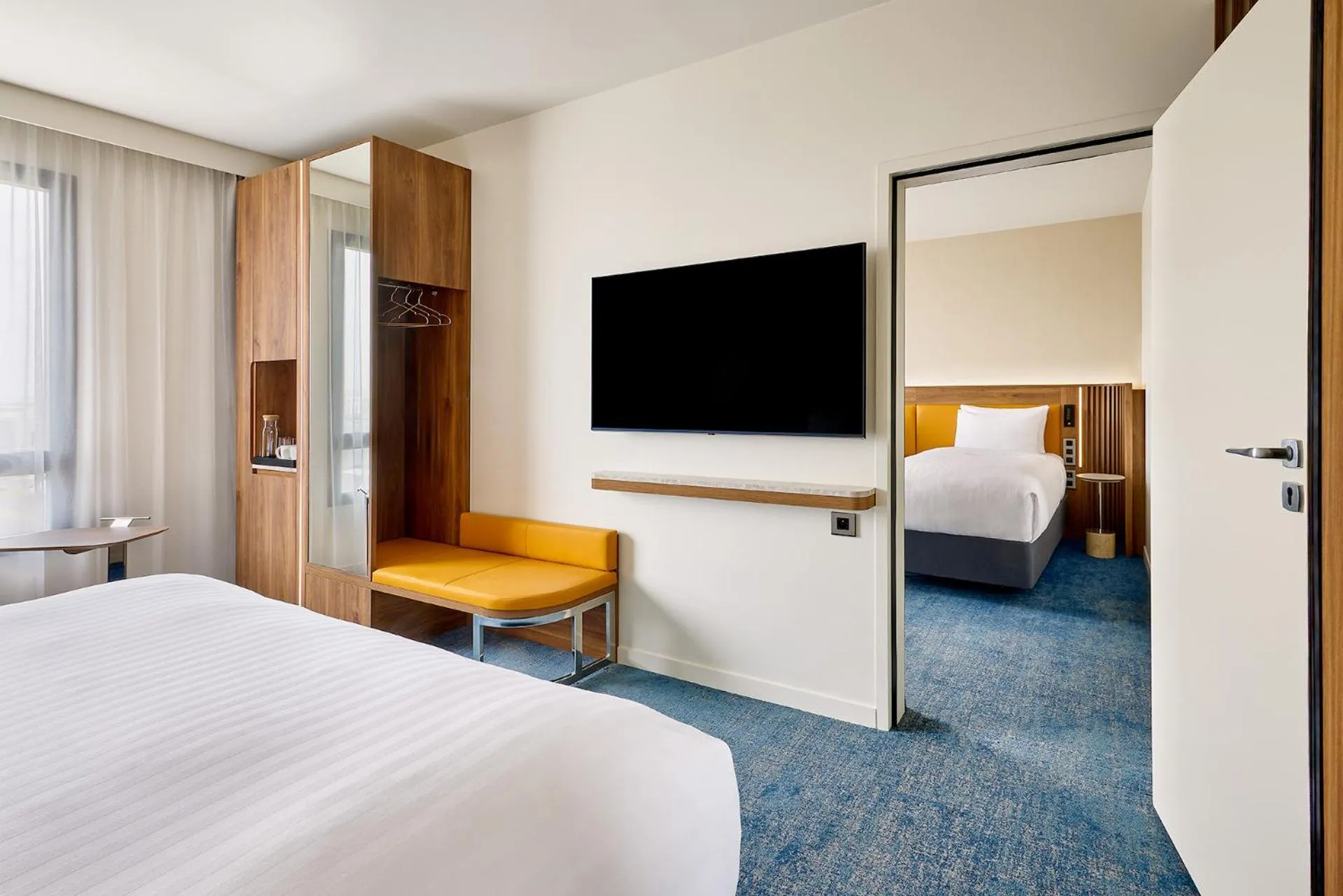Bedroom, Bed in Courtyard by Marriott Lyon Eurexpo Stadium