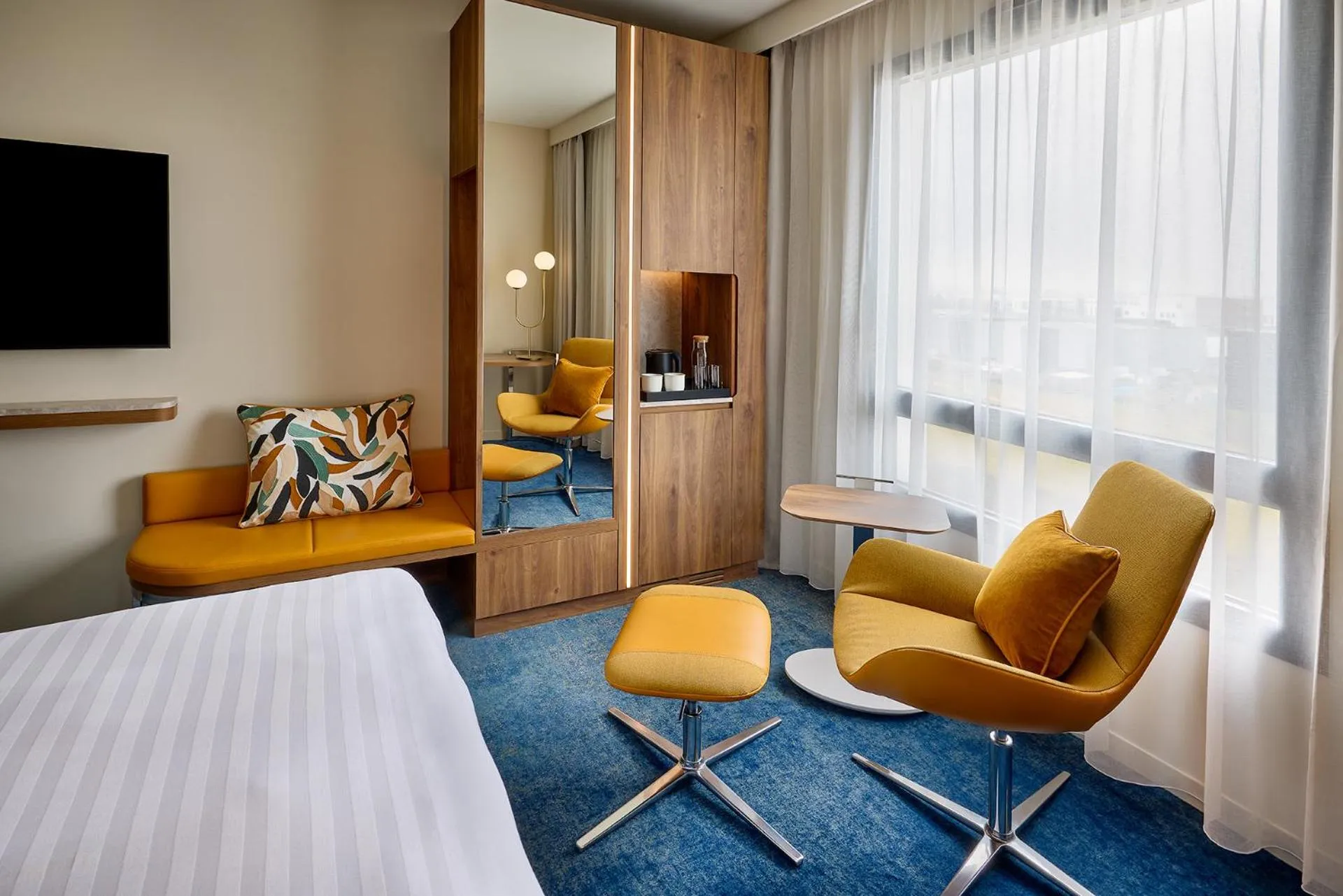 Bedroom, Bed in Courtyard by Marriott Lyon Eurexpo Stadium