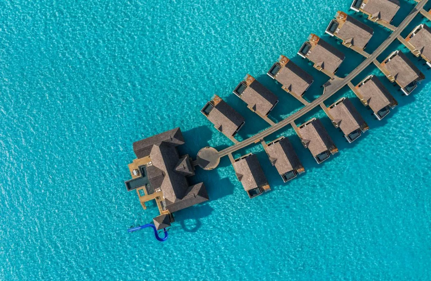 Bird's eye view in JW Marriott Maldives Kaafu Atoll Island Resort