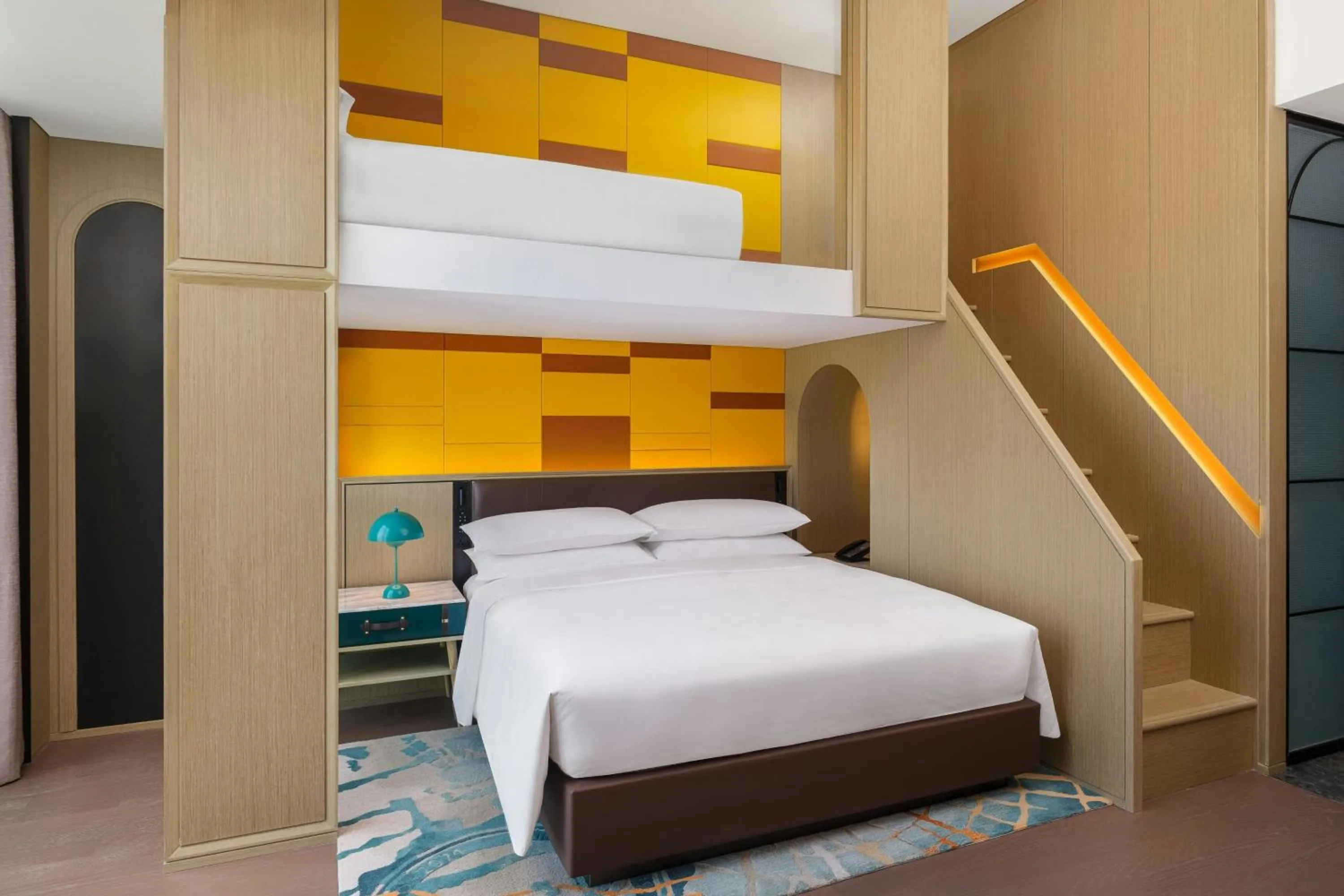 Bedroom, Bed in Renaissance Qingdao Hotel