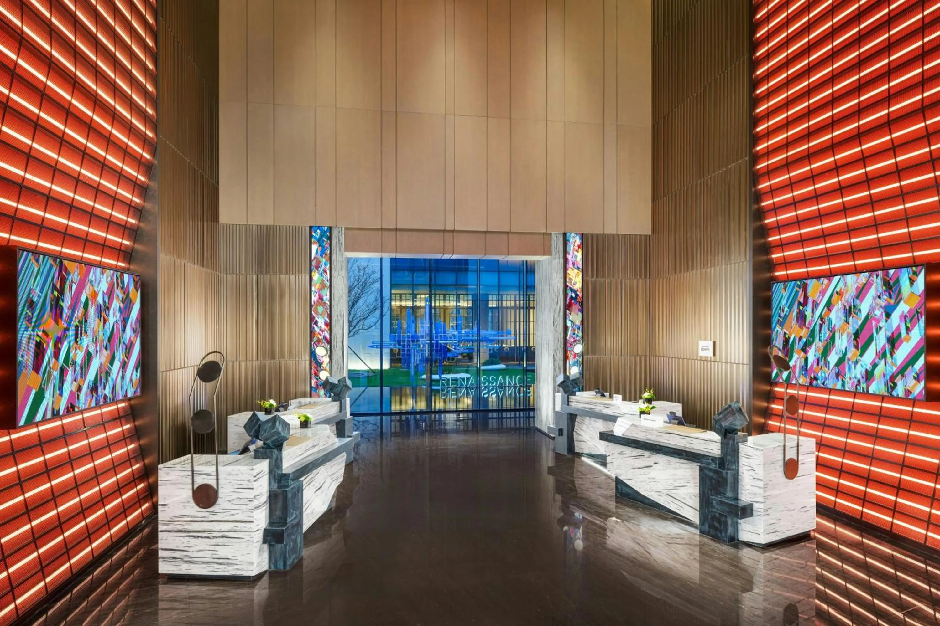 Lobby or reception in Renaissance Qingdao Hotel