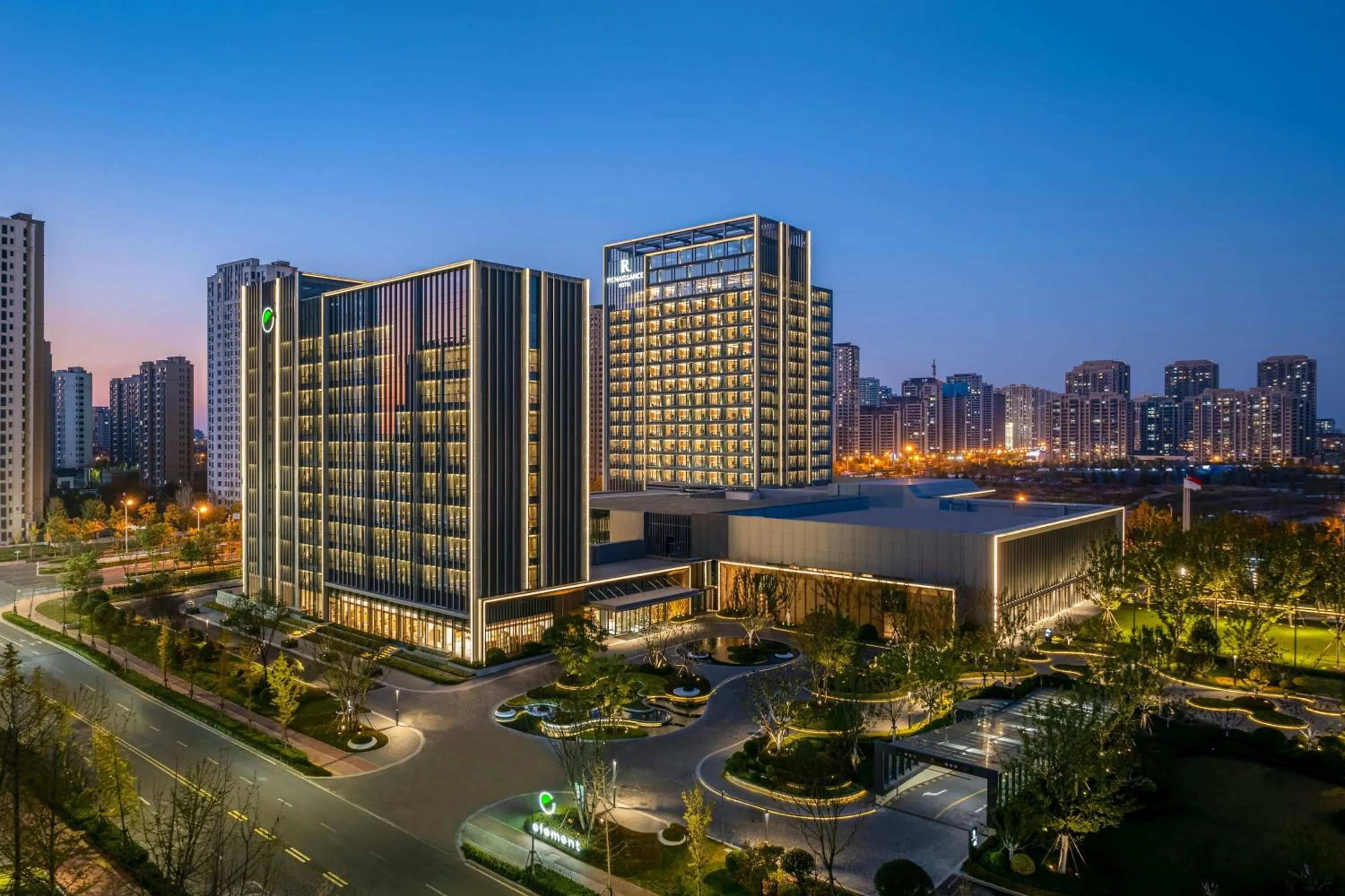 Property building in Renaissance Qingdao Hotel