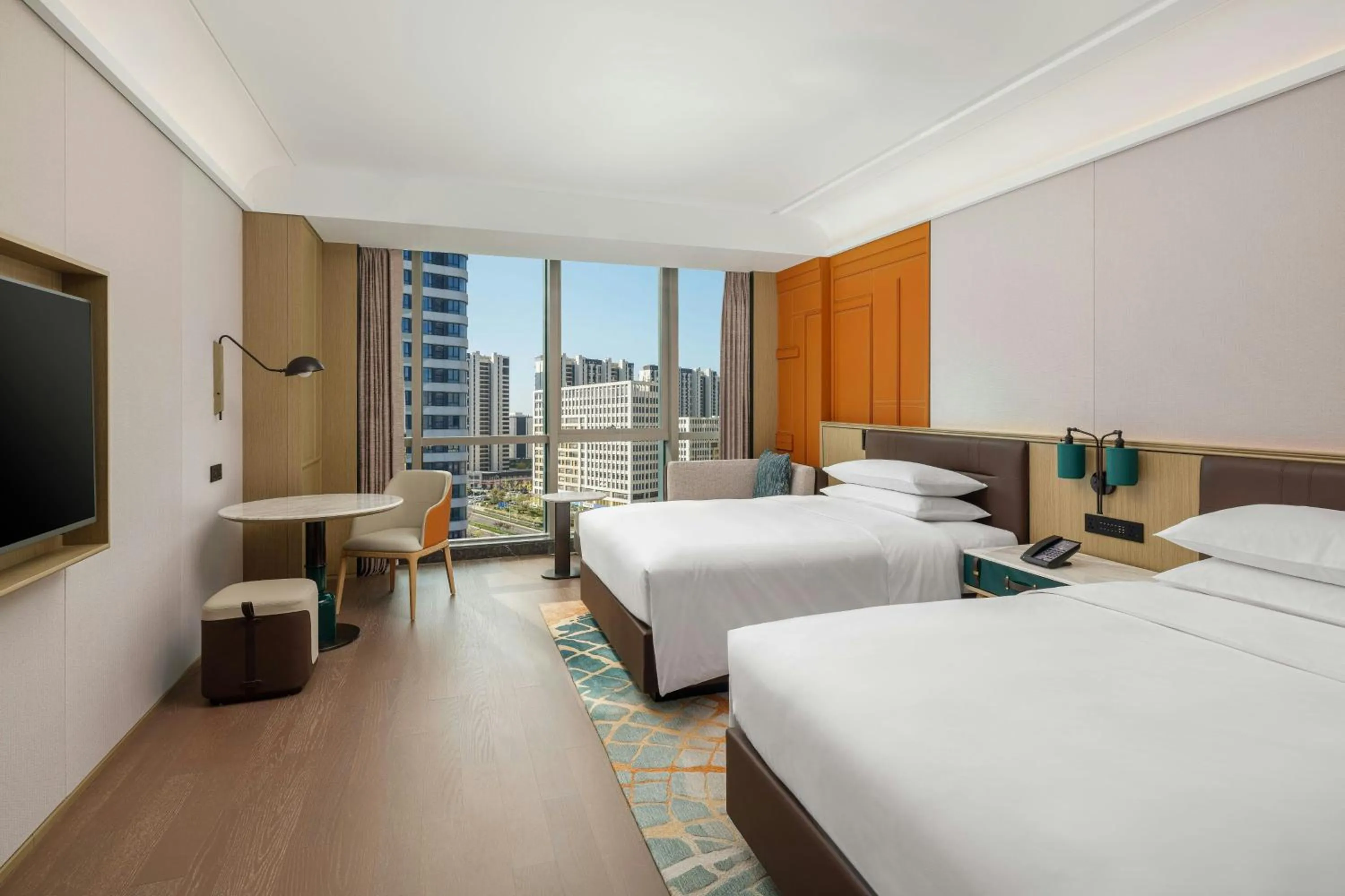 Bedroom, Bed in Renaissance Qingdao Hotel