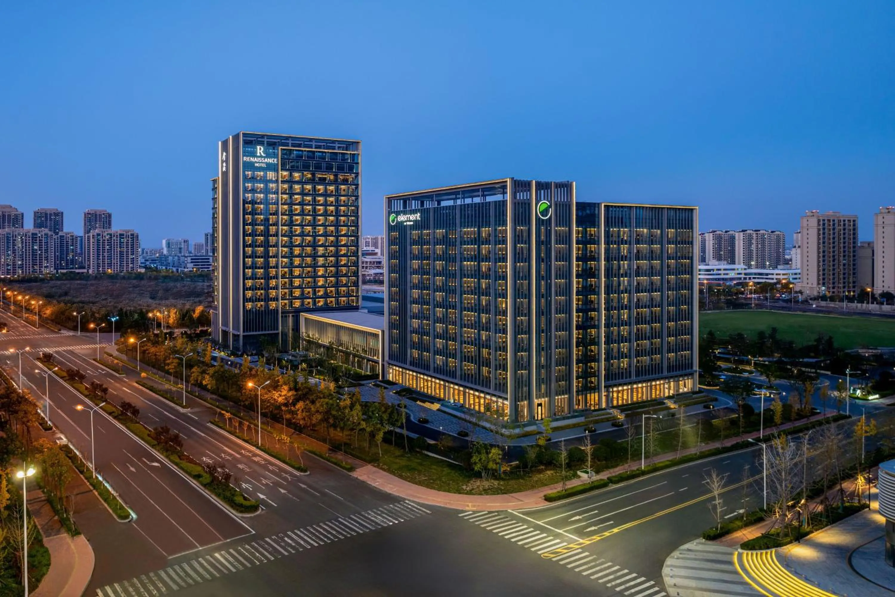 Property building in Renaissance Qingdao Hotel