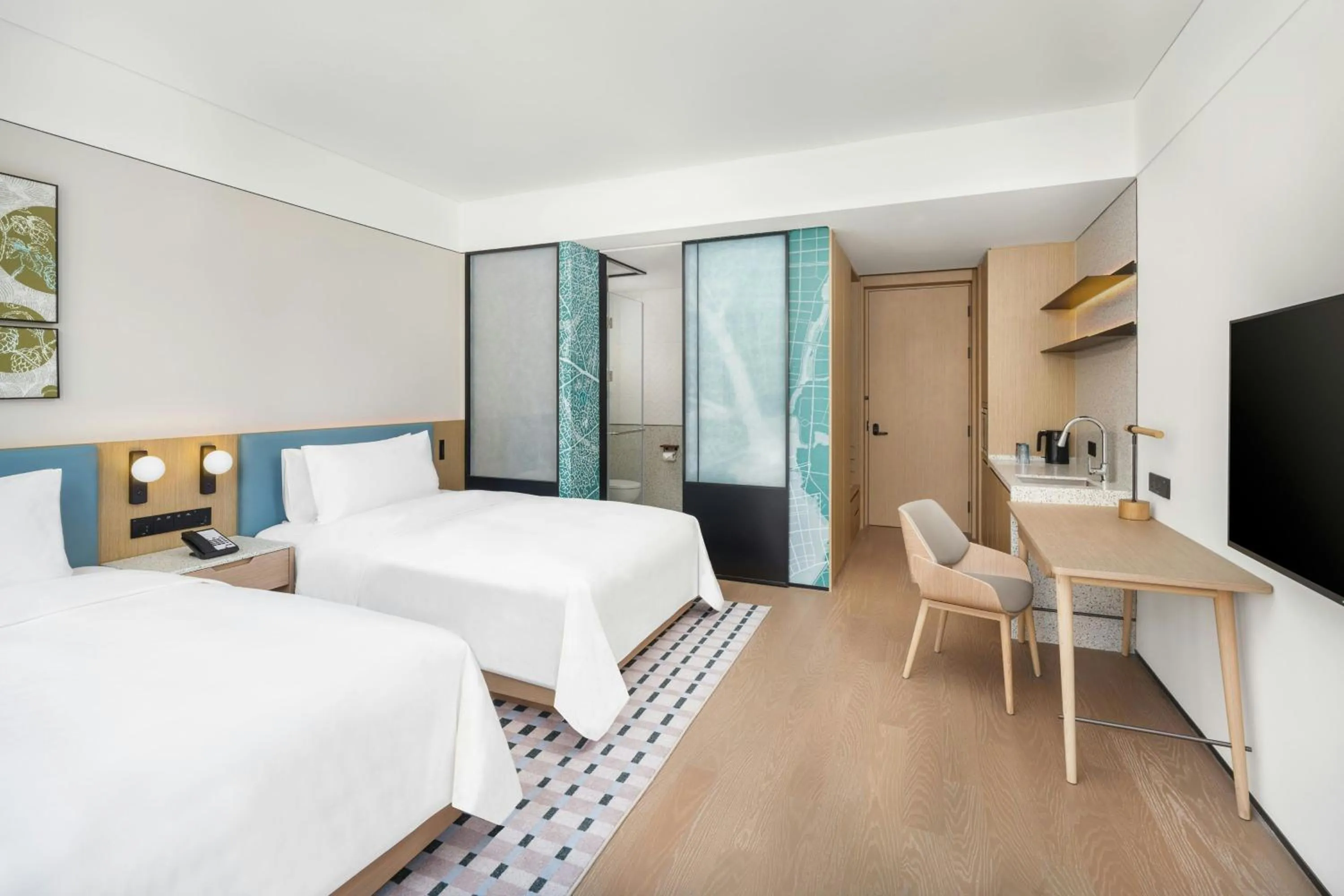 Photo of the whole room, Bed in Element Qingdao