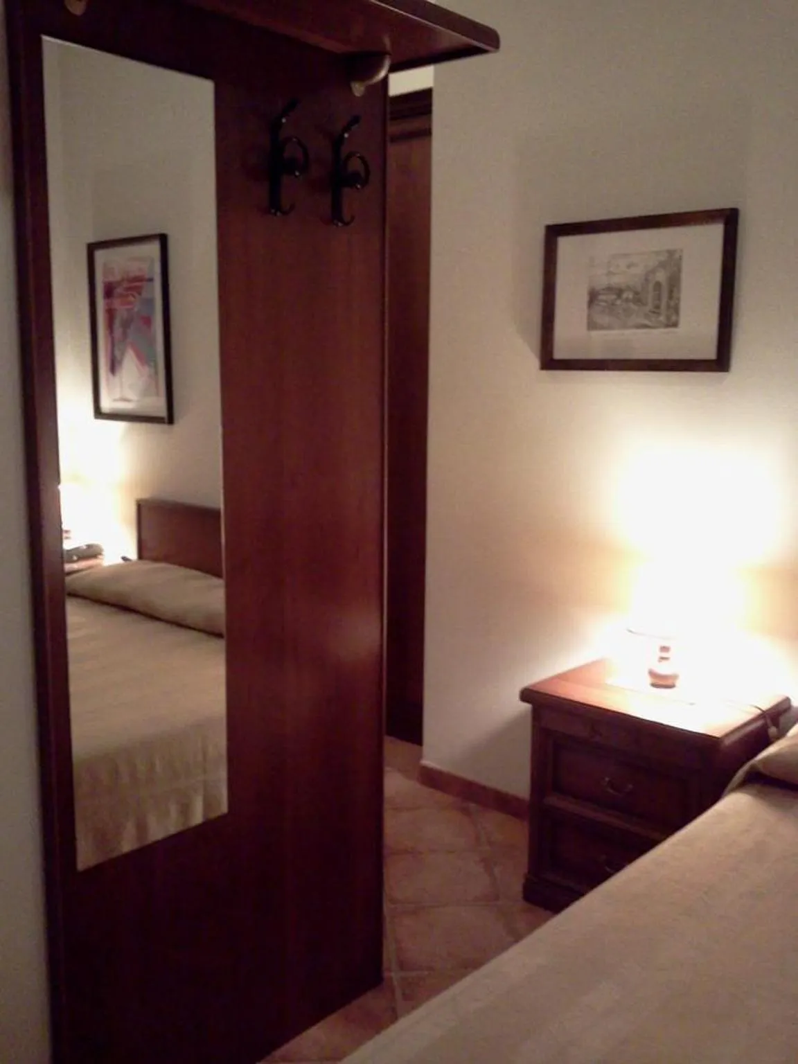 Decorative detail, Bed in Albergo Al Portico