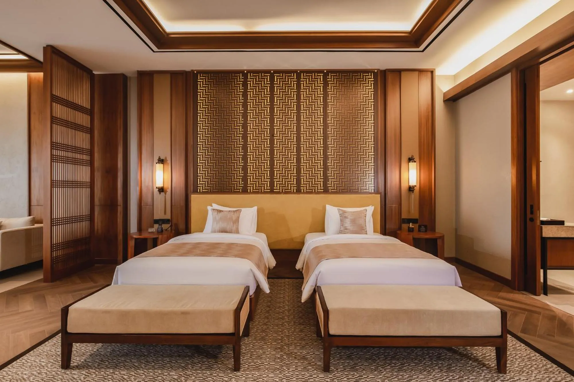 Bed in Plataran Puncak Suites