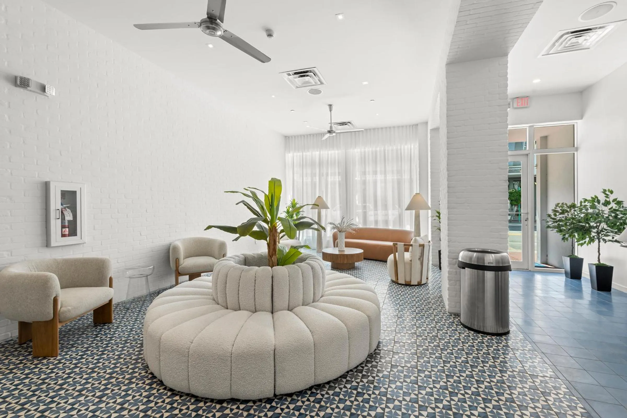 Seating area in Global Luxury Suites at The Apex Miami