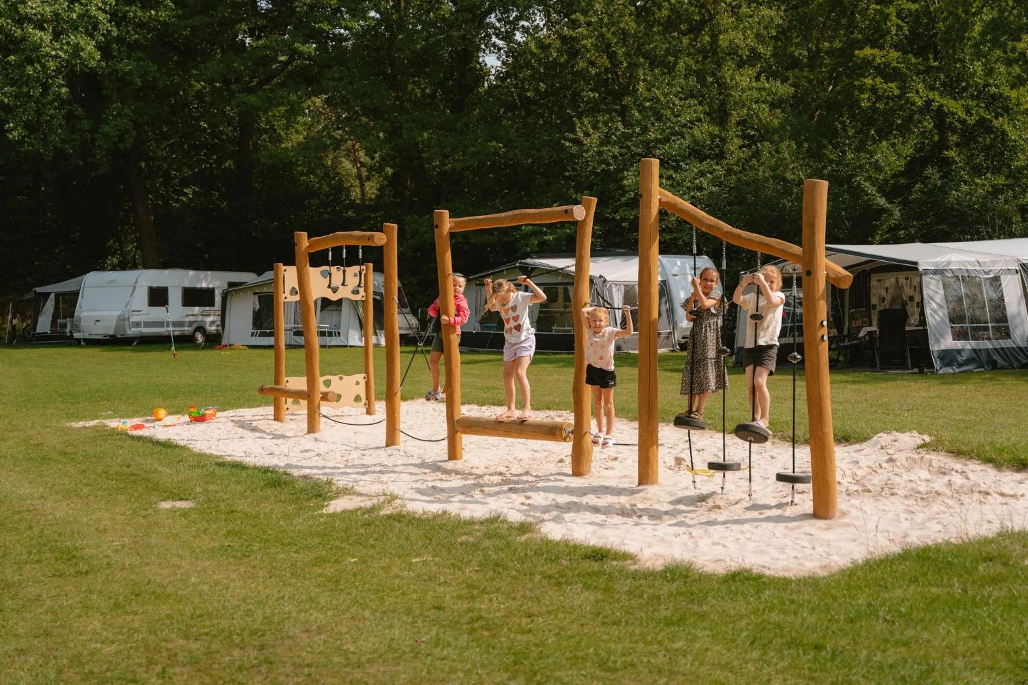 Children play ground in Recreatiepark de Vossenburcht IJhorst