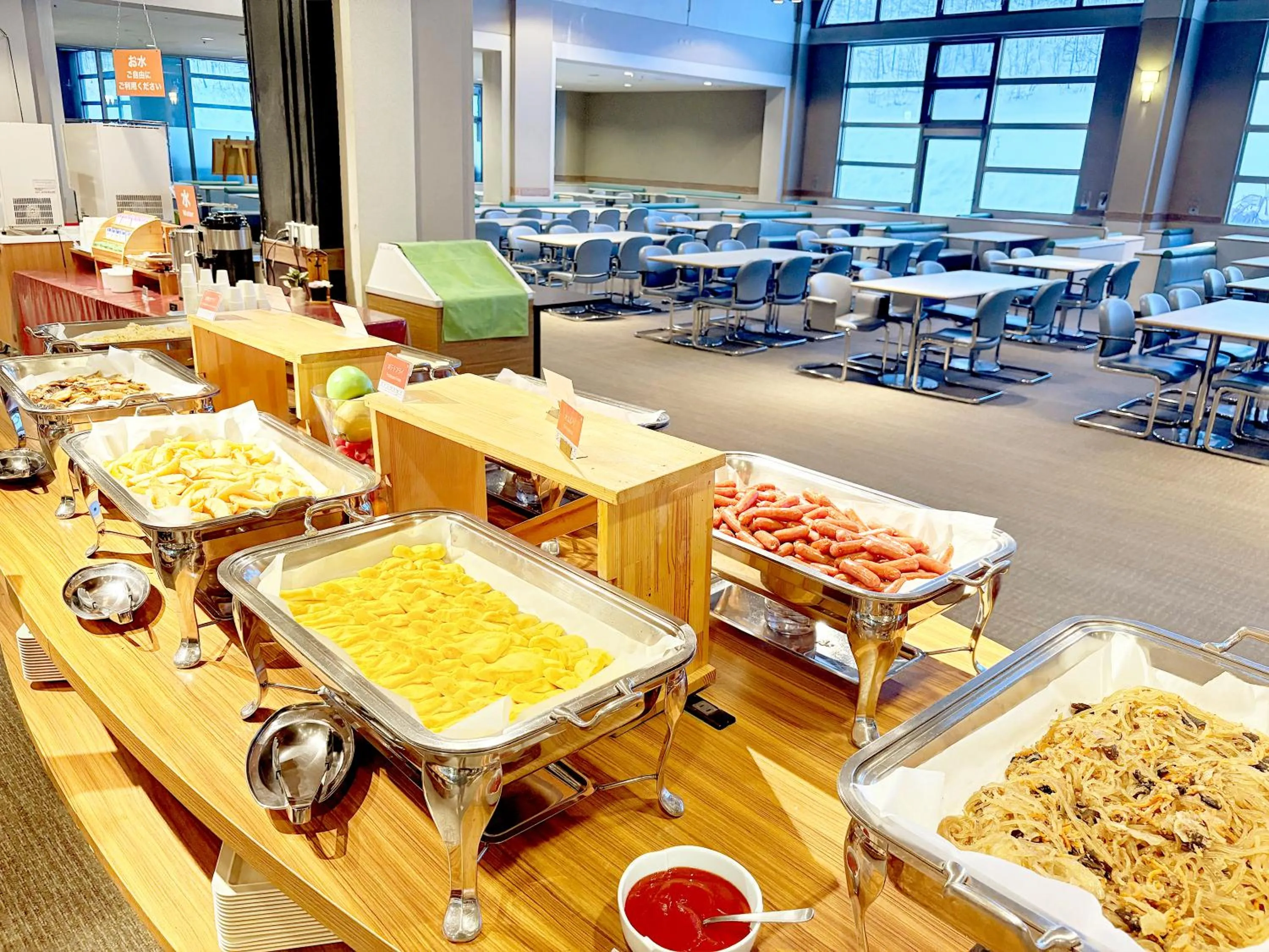 Buffet breakfast in Palcall Tsumagoi Resort Ski & Hotel
