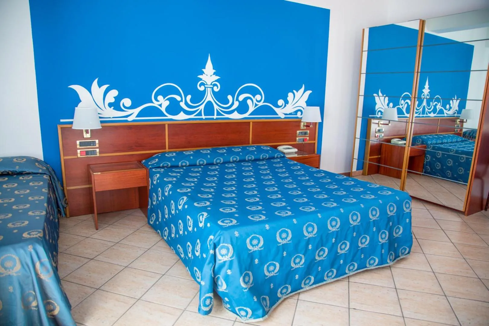 Bed in Assinos Palace Hotel