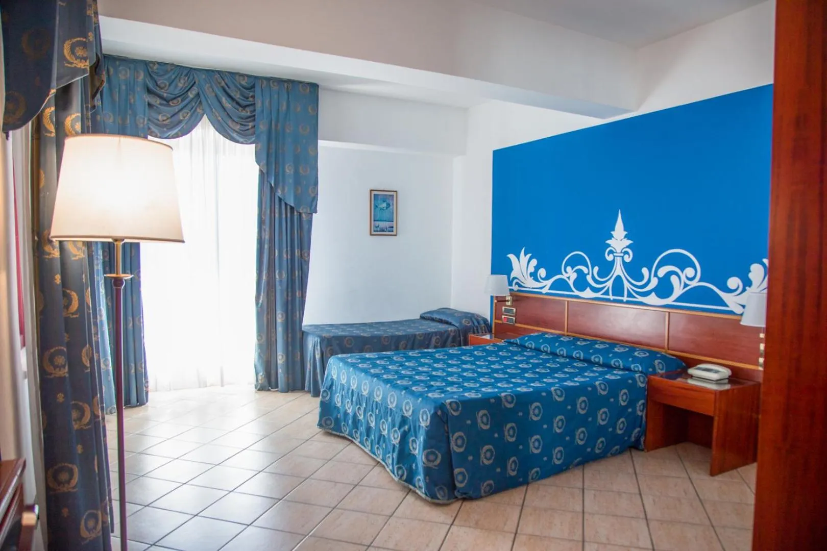 Bed in Assinos Palace Hotel