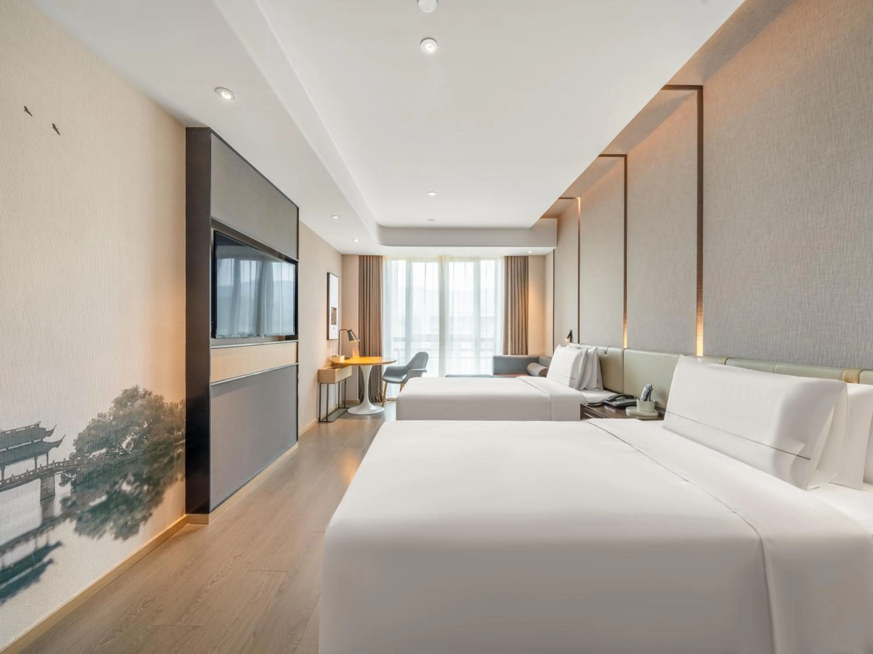 Photo of the whole room, Bed in Atour Hotel Hangzhou Xixi Vally Tianmushan Road