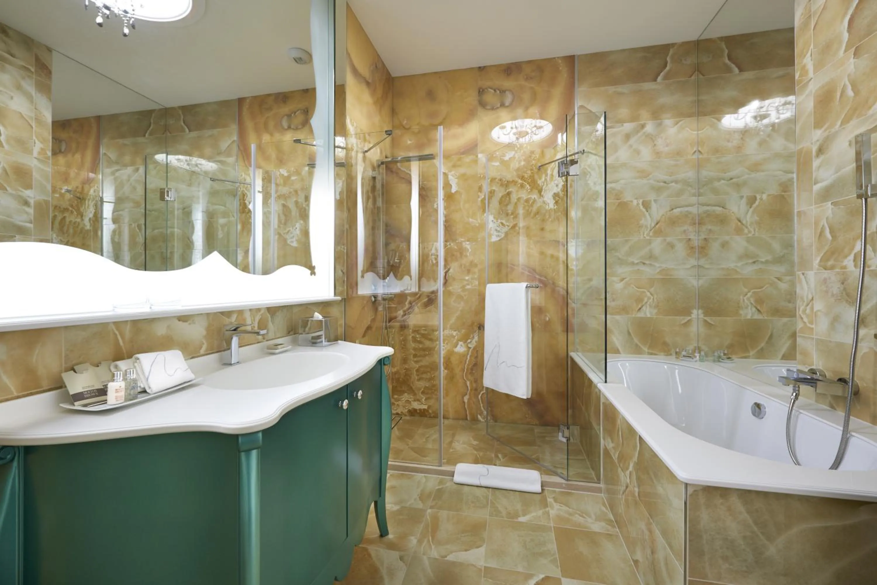 Bathroom in Aria Hotel Budapest by Library Hotel Collection