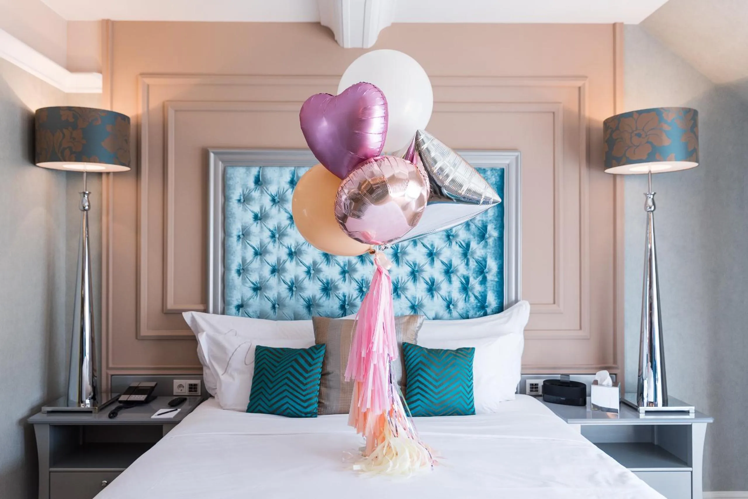 Bed in Aria Hotel Budapest by Library Hotel Collection