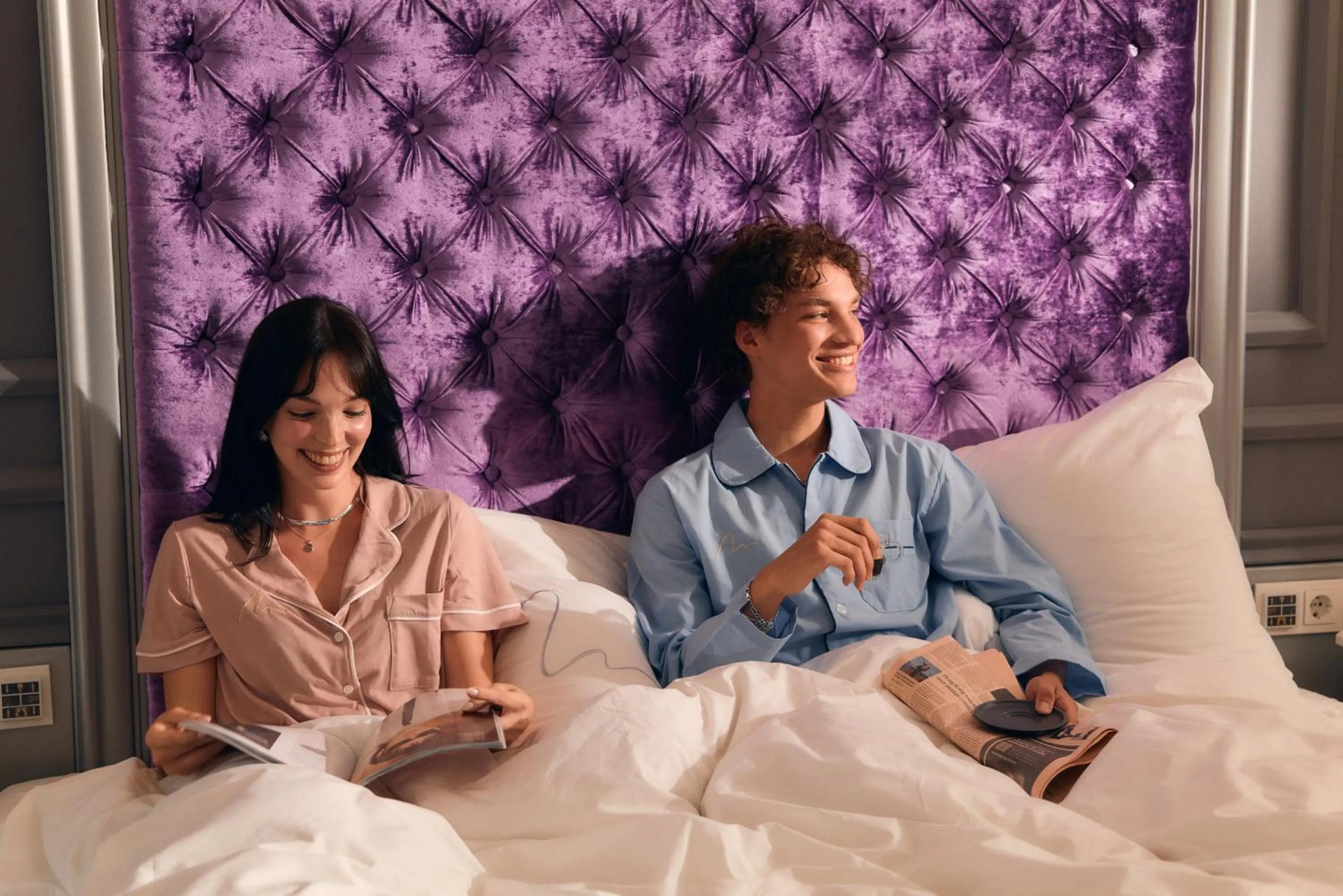 Decorative detail, Bed in Aria Hotel Budapest by Library Hotel Collection