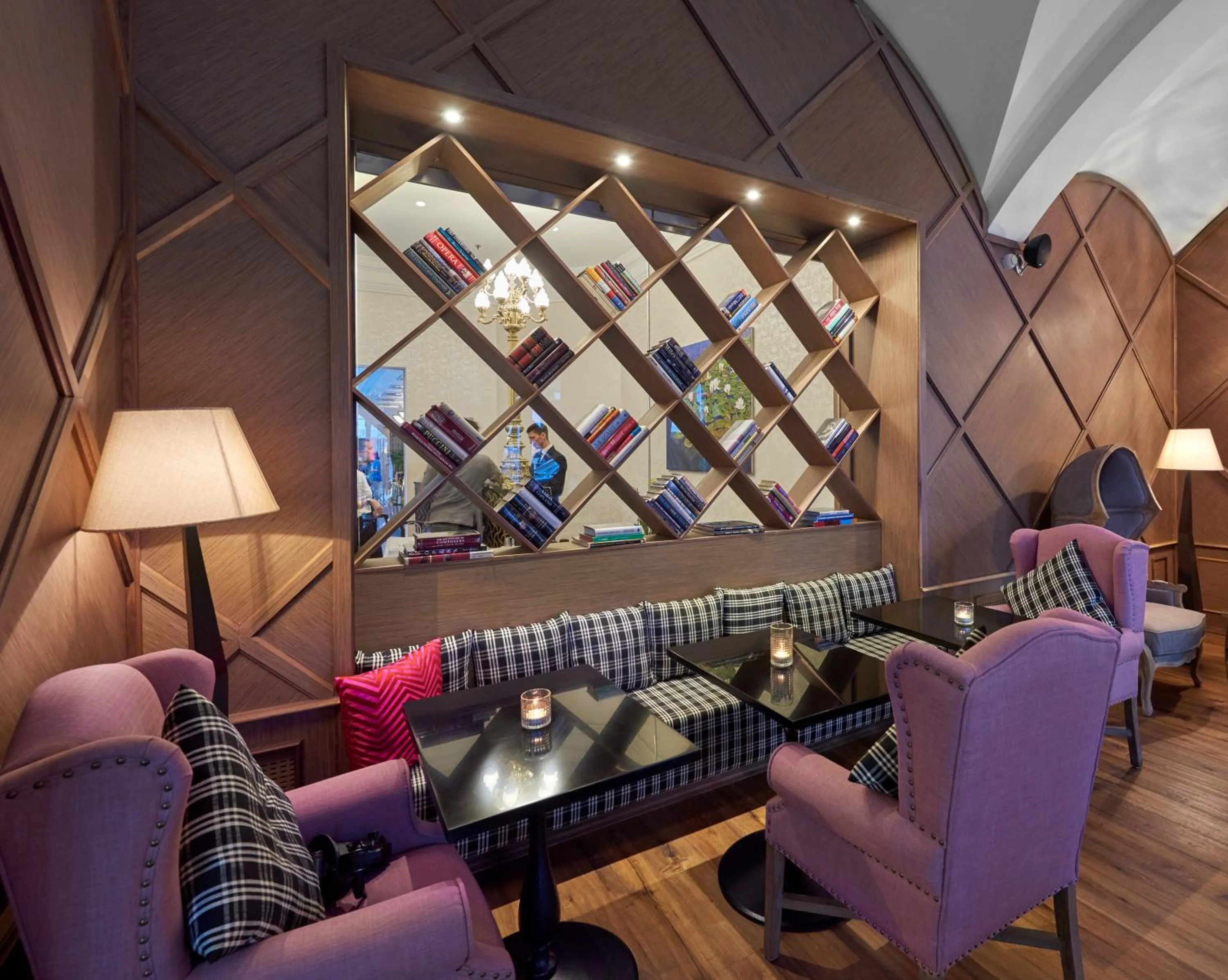 Lounge or bar in Aria Hotel Budapest by Library Hotel Collection