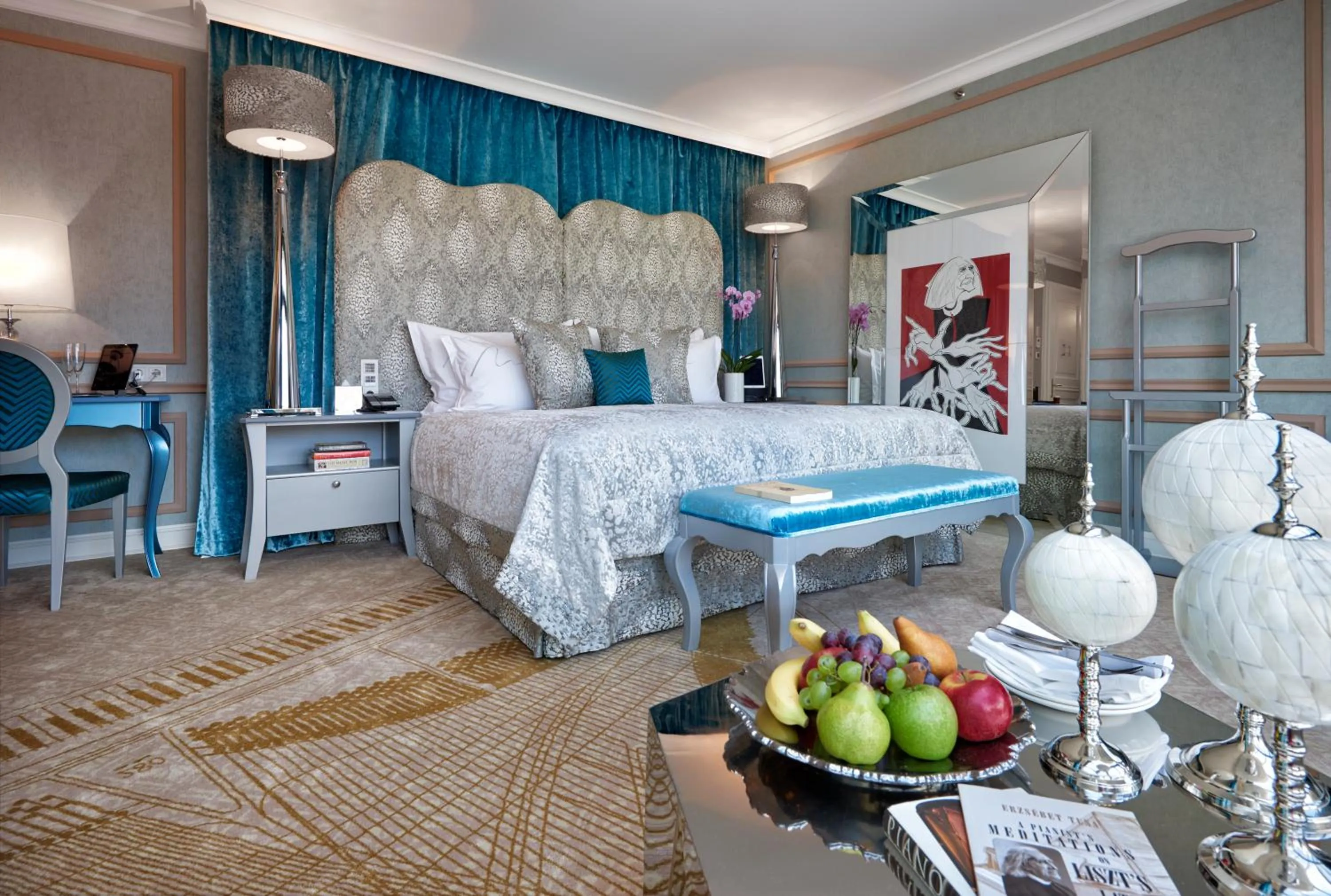 Bedroom, Bed in Aria Hotel Budapest by Library Hotel Collection