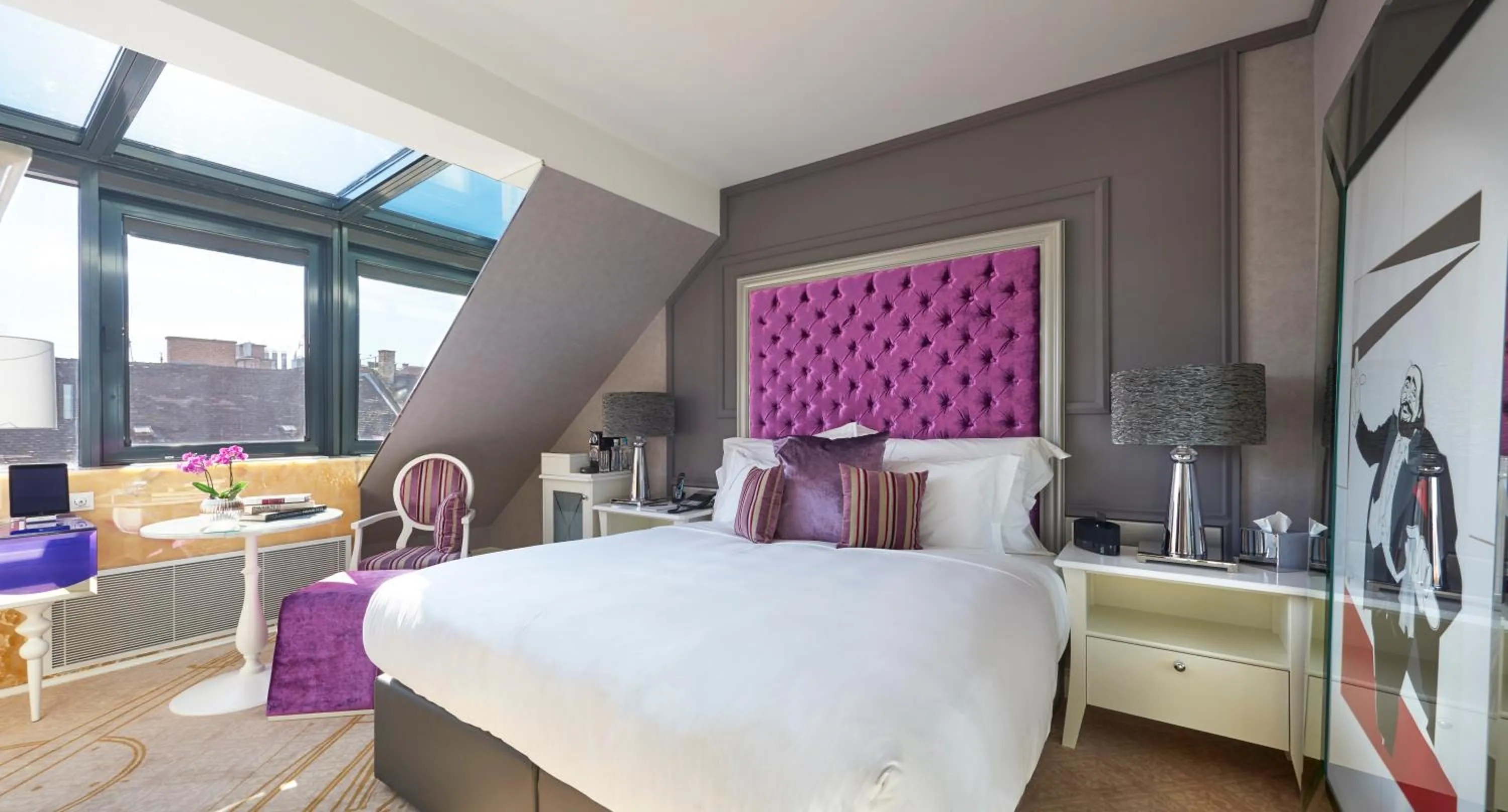 Bedroom, Bed in Aria Hotel Budapest by Library Hotel Collection