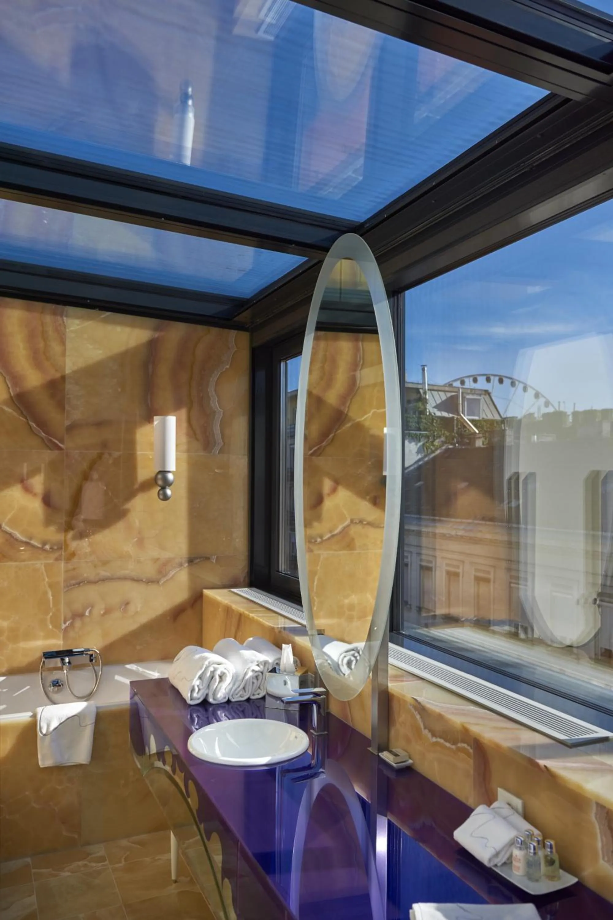 Bathroom in Aria Hotel Budapest by Library Hotel Collection