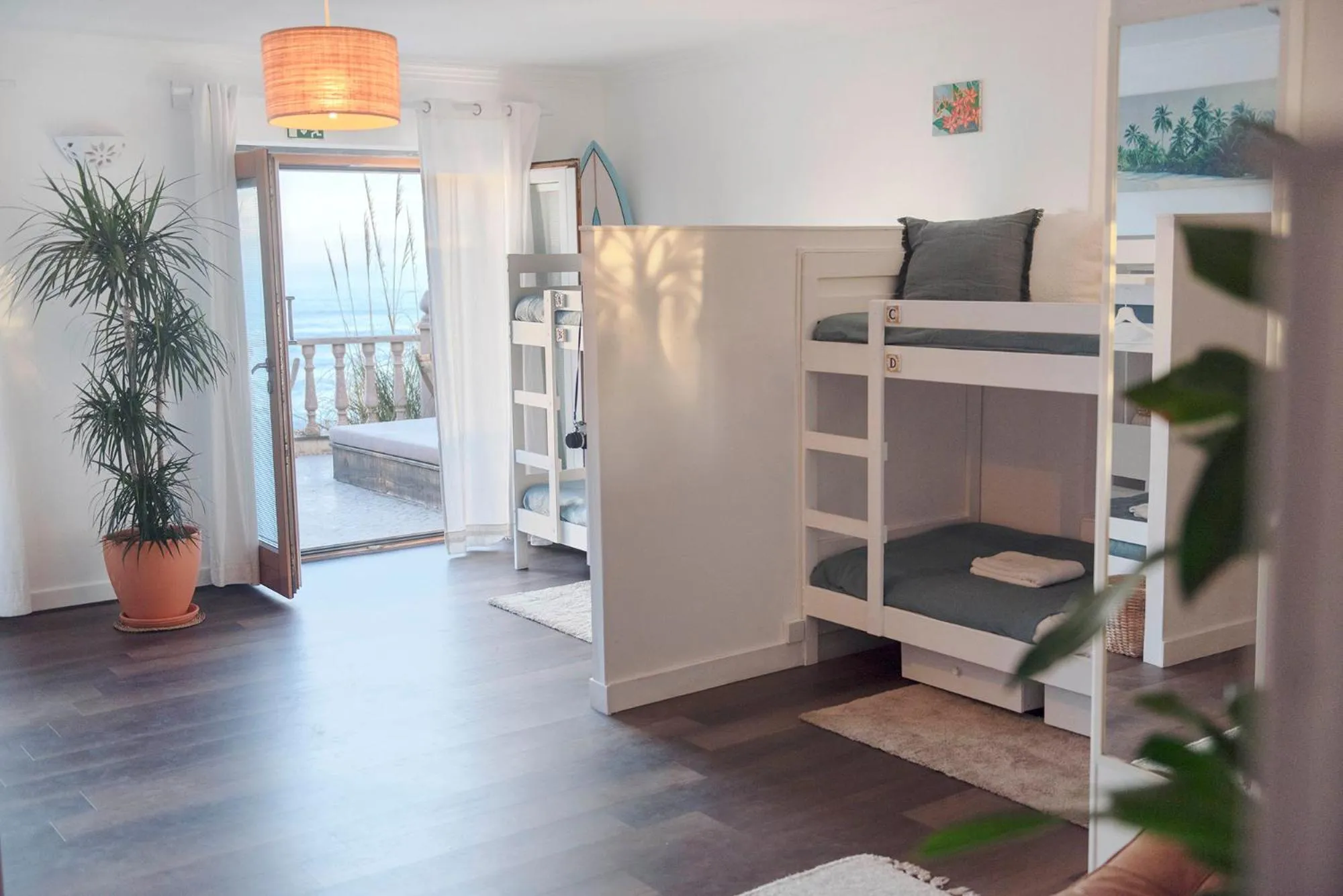 View (from property/room), Bed in Laneez Ericeira Surf House