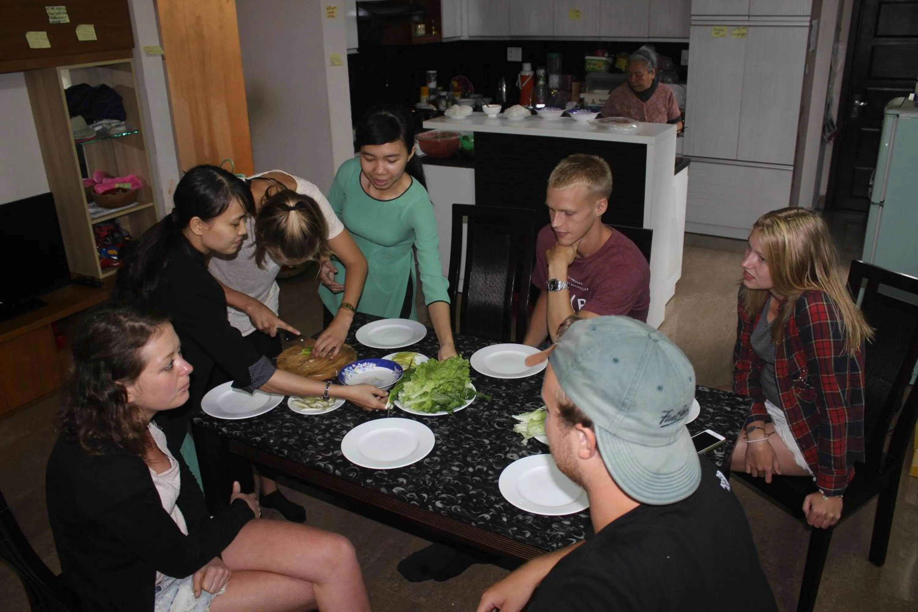 Communal kitchen in Jolie Villa Hoi An