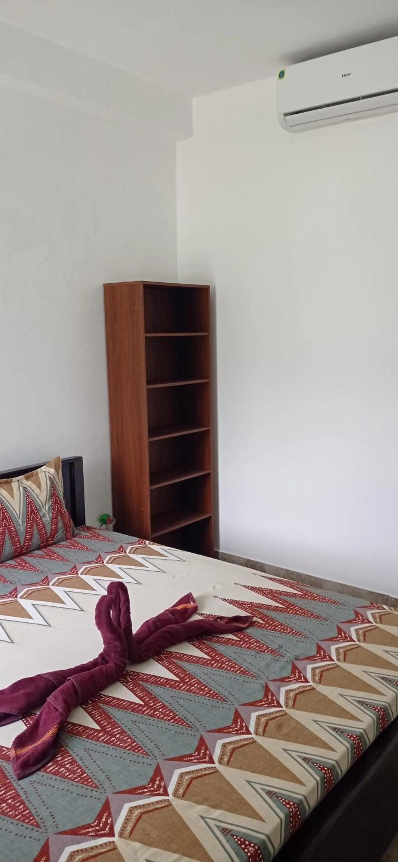 Bed in White Surfing Beach Resort