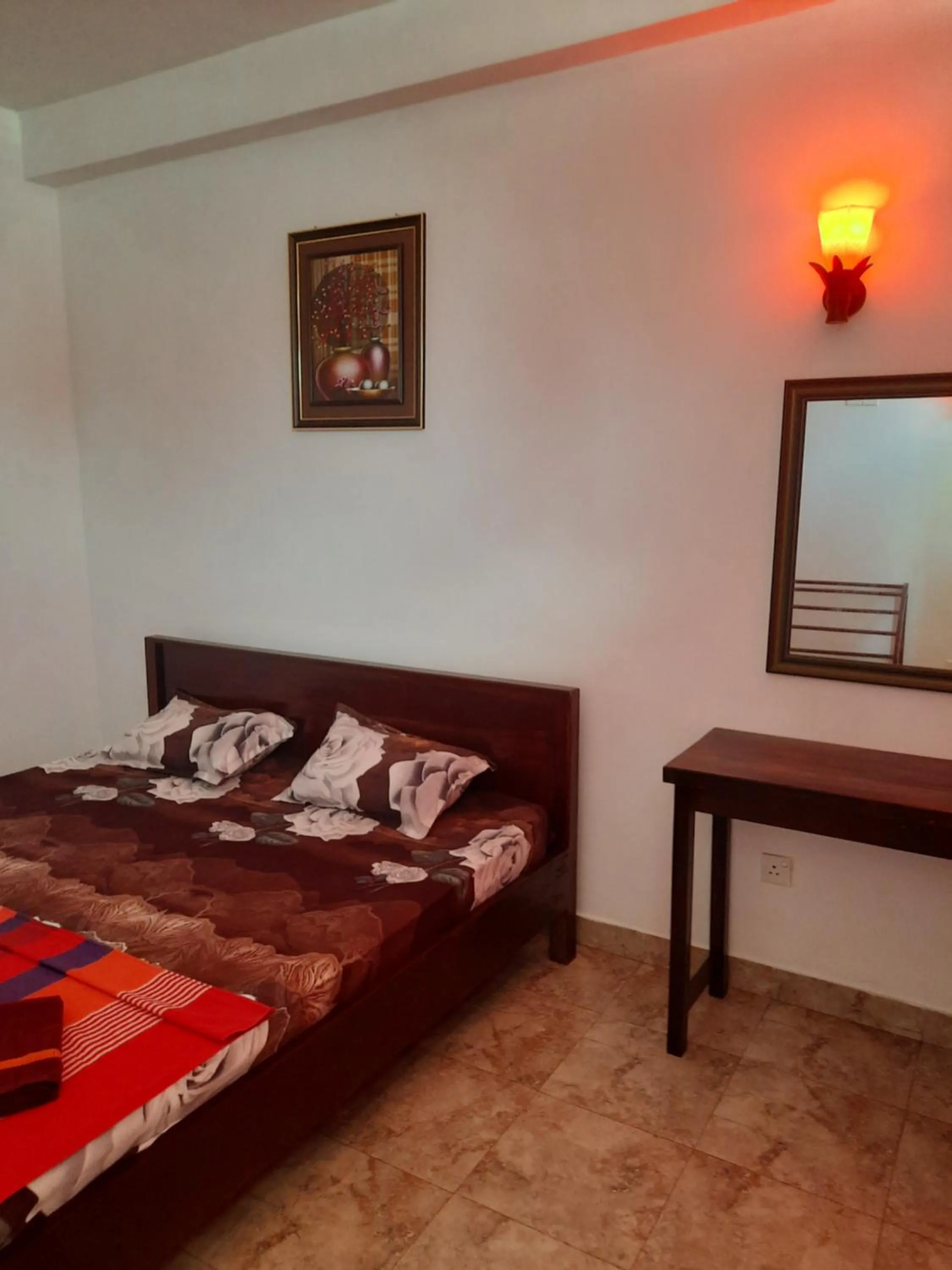 Bed in White Surfing Beach Resort