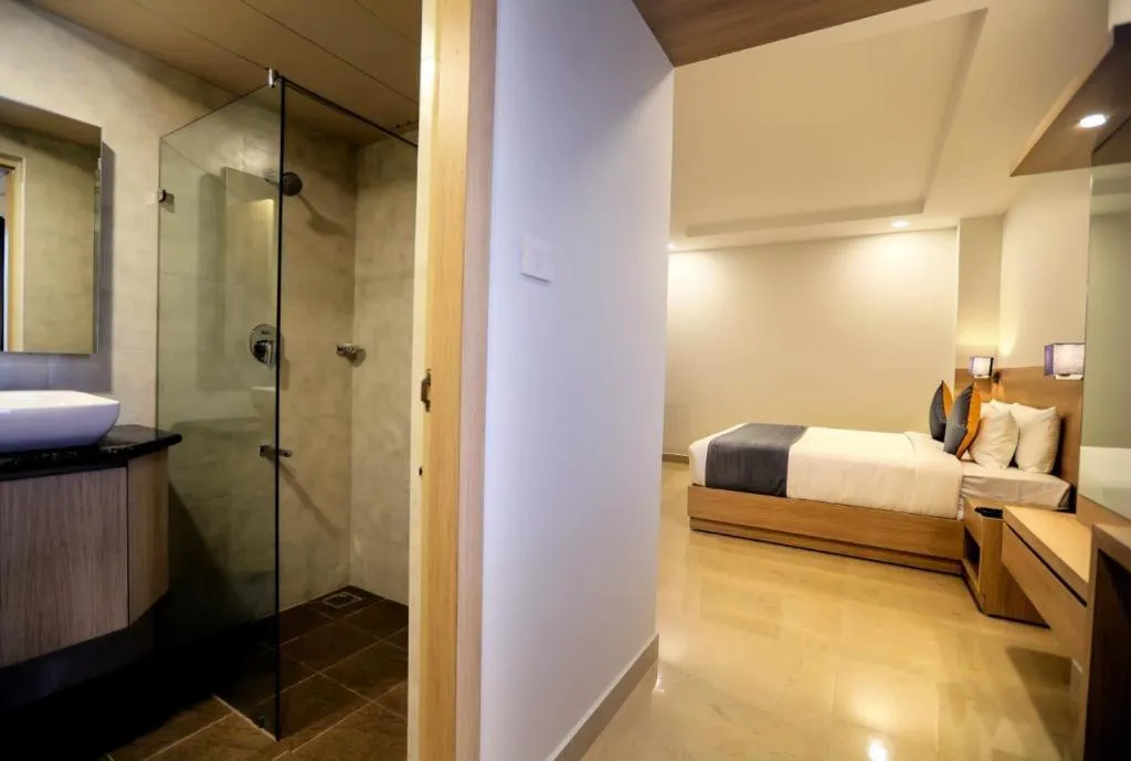 Bathroom, Bed in PP Residency