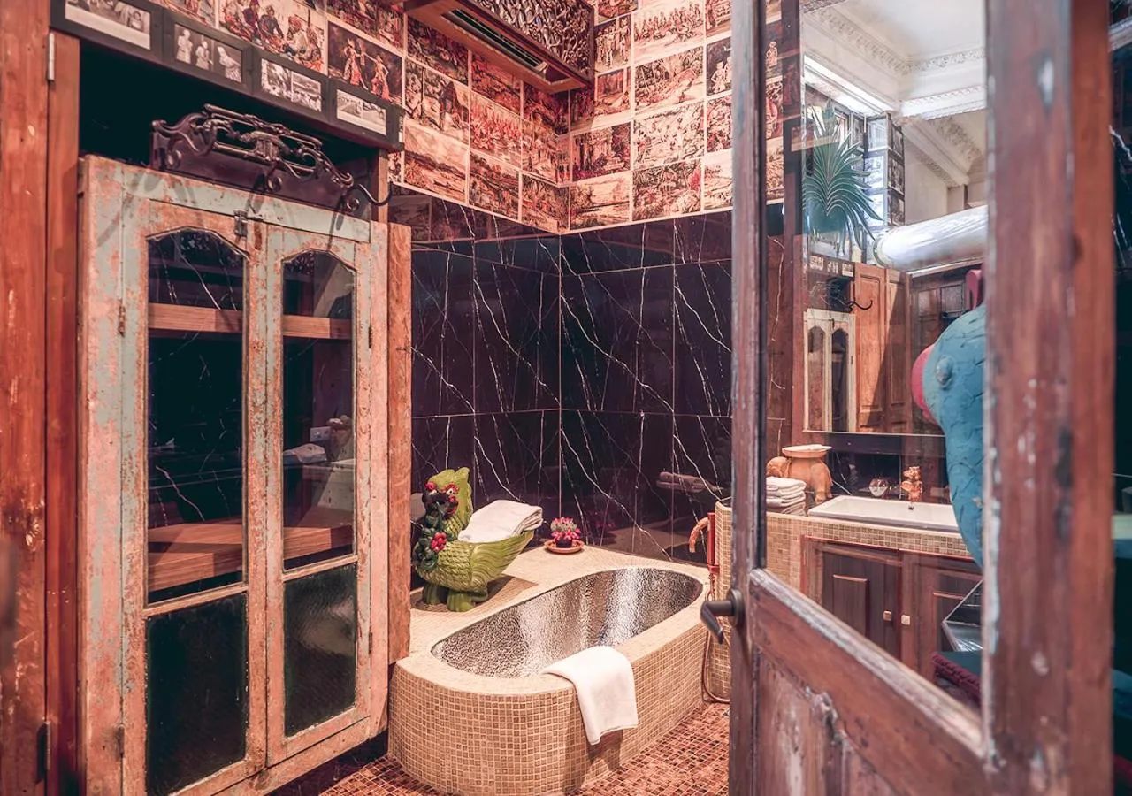 Bathroom in House of Tugu, Old Town Jakarta