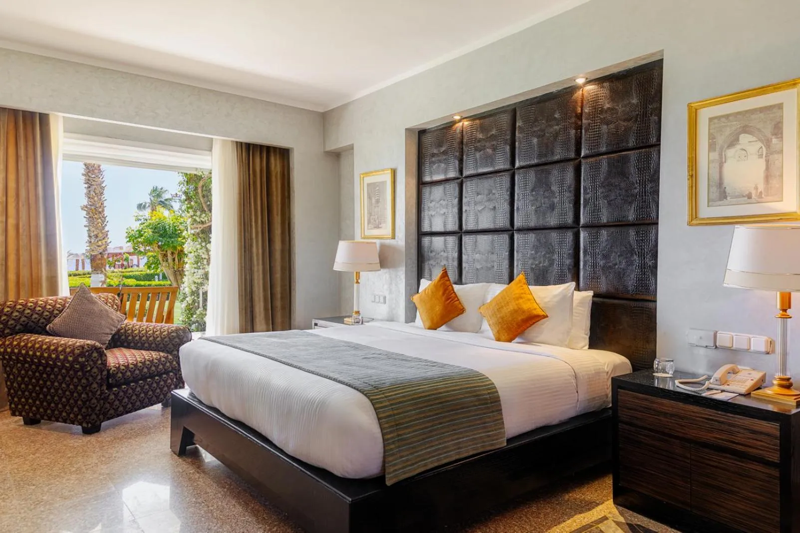 Bed in Royal Monte-Carlo Sharm Resort & SPA