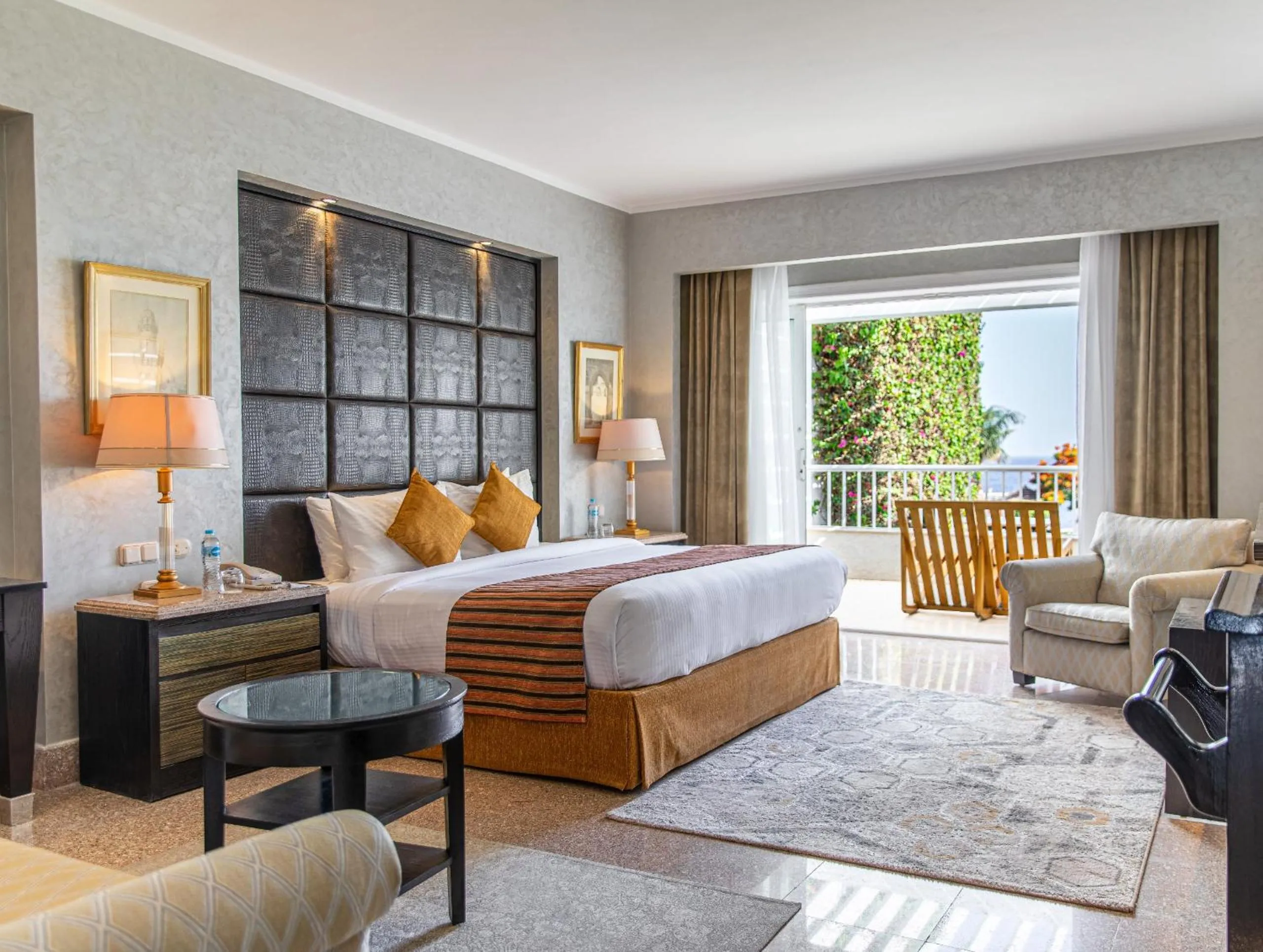 Bed in Royal Monte-Carlo Sharm Resort & SPA