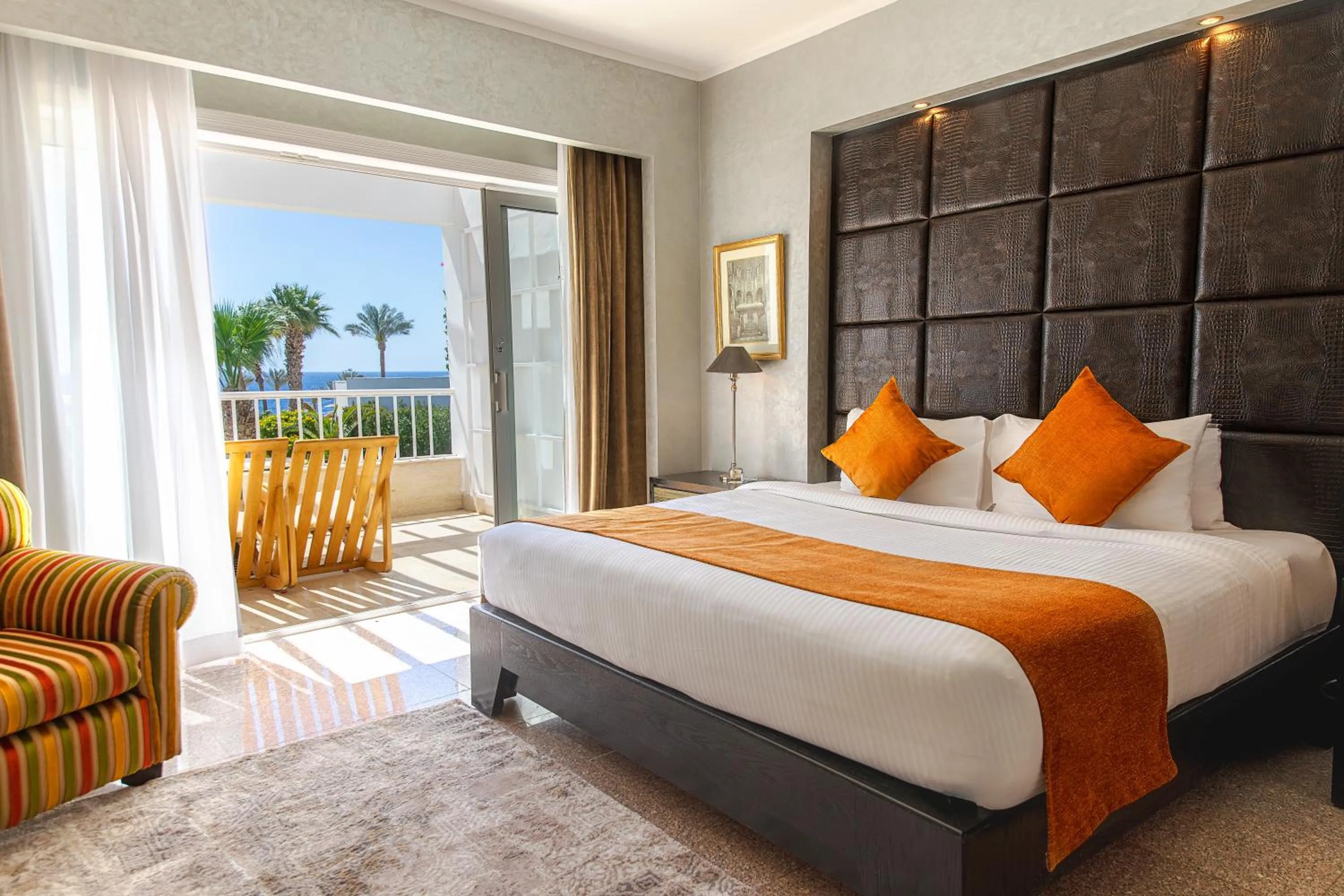 Bed in Royal Monte-Carlo Sharm Resort & SPA