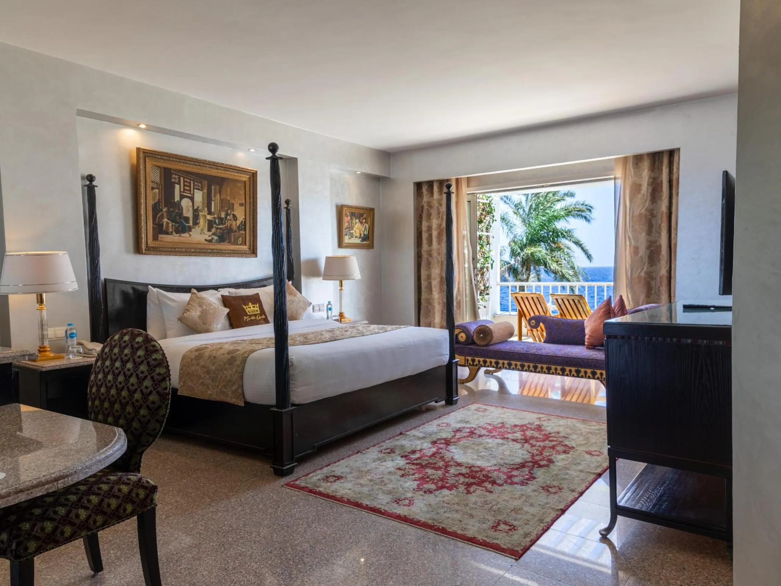 Bed in Royal Monte-Carlo Sharm Resort & SPA