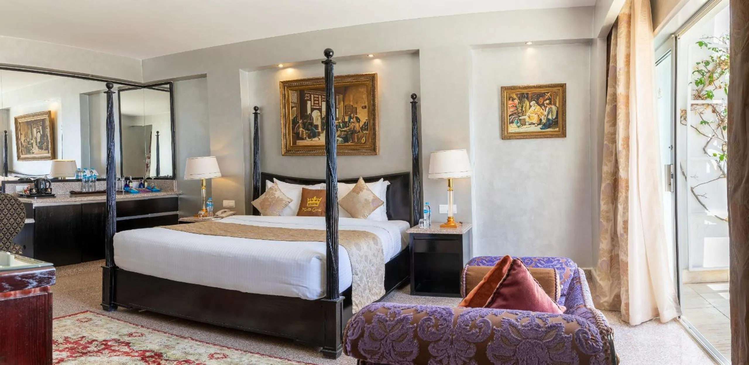 Bed in Royal Monte-Carlo Sharm Resort & SPA