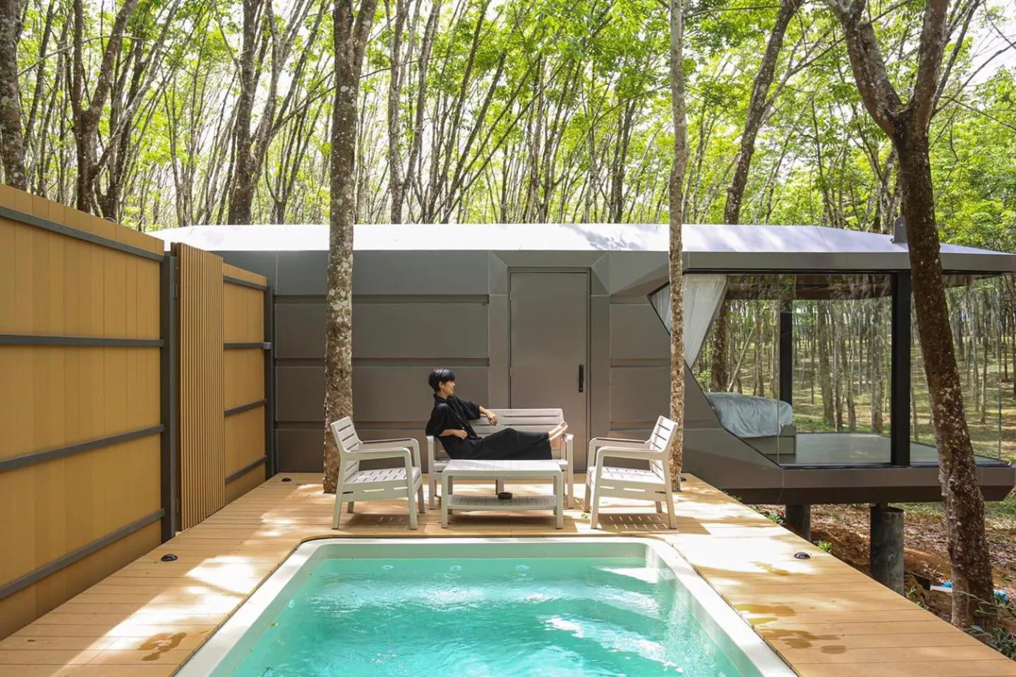 Pool view in Timber Society Boutique Hideaway