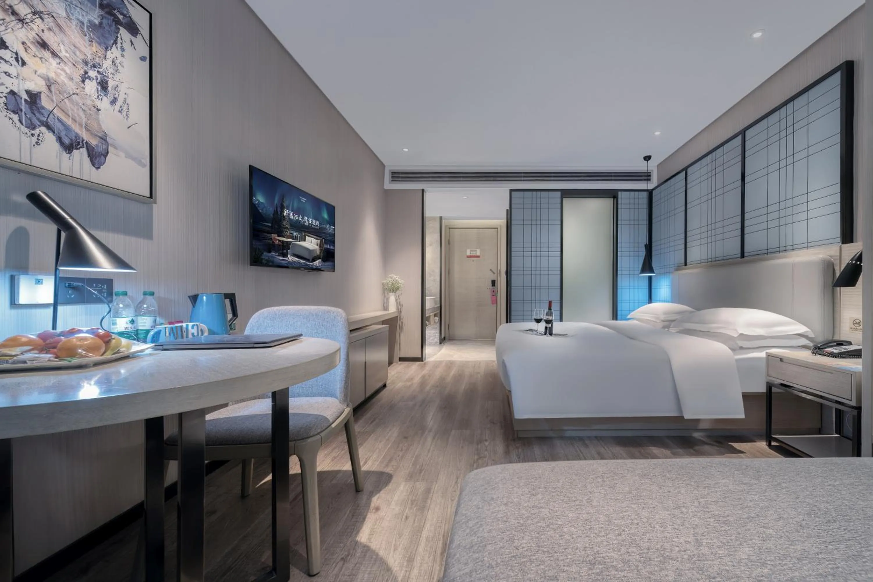 Bed in Echarm International Hotel Nanzhou Metro Station Branch