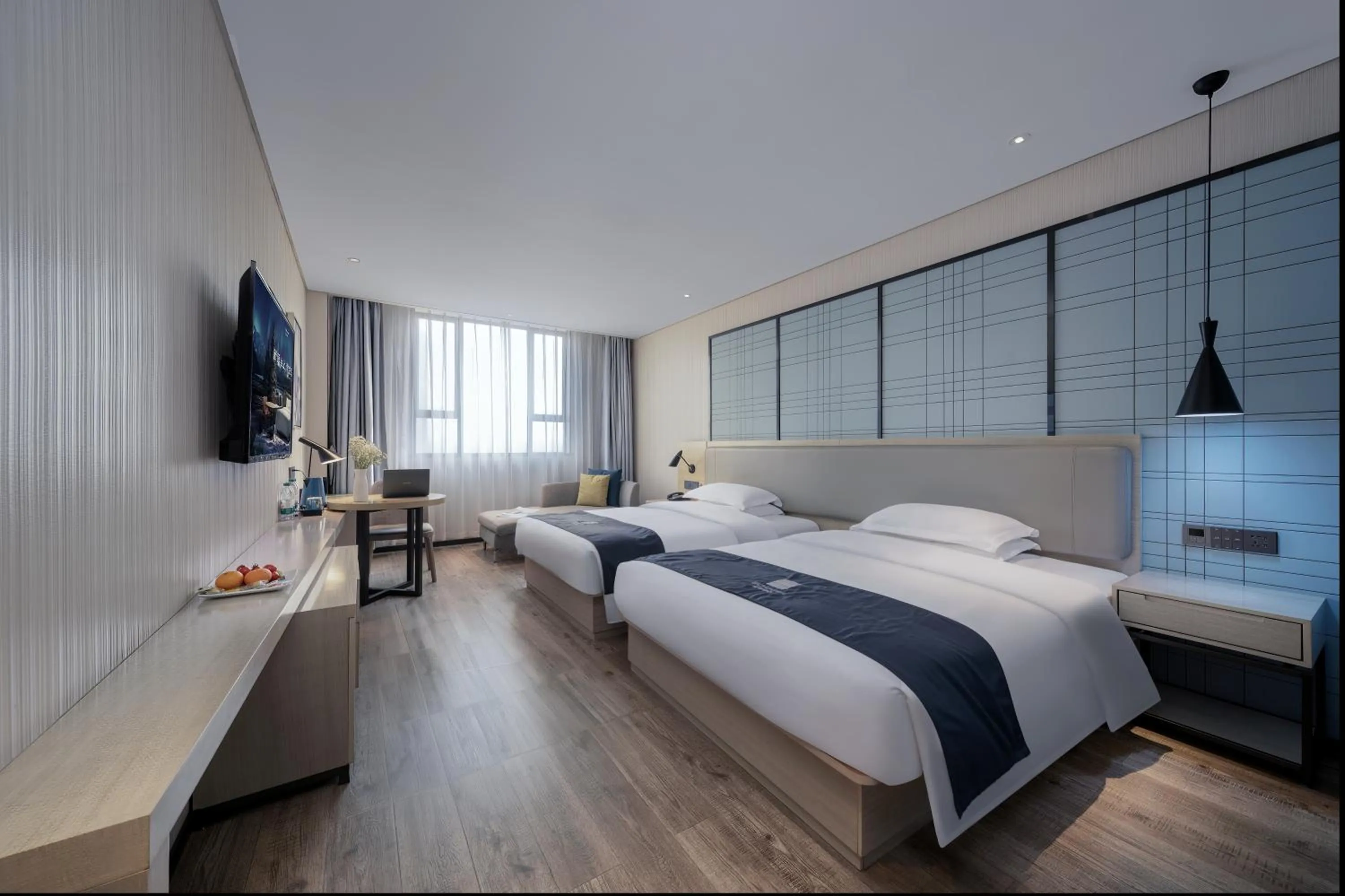 Bed in Echarm International Hotel Nanzhou Metro Station Branch
