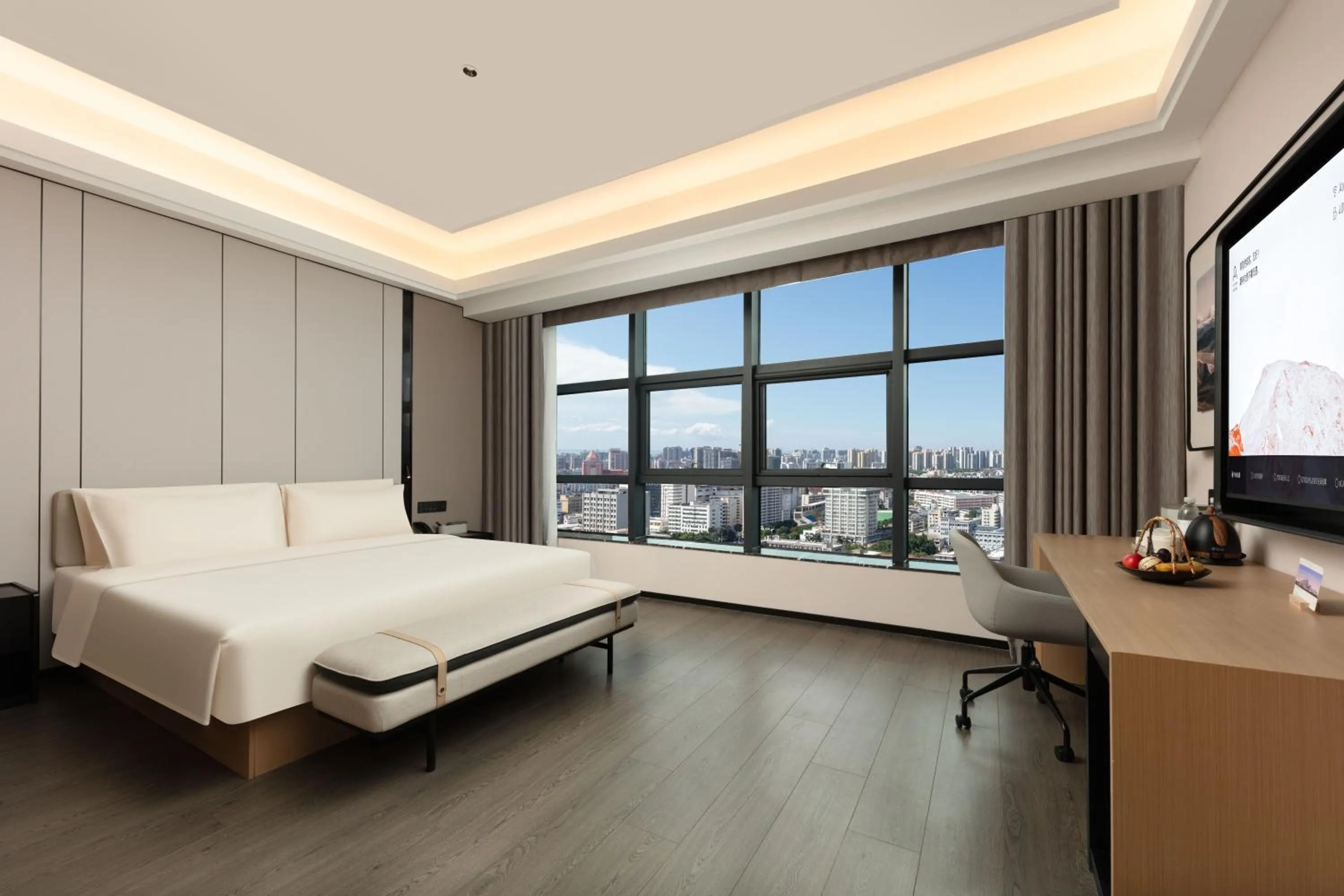 Bed in Atour Hotel Hangzhou Binjiang Binwen Road