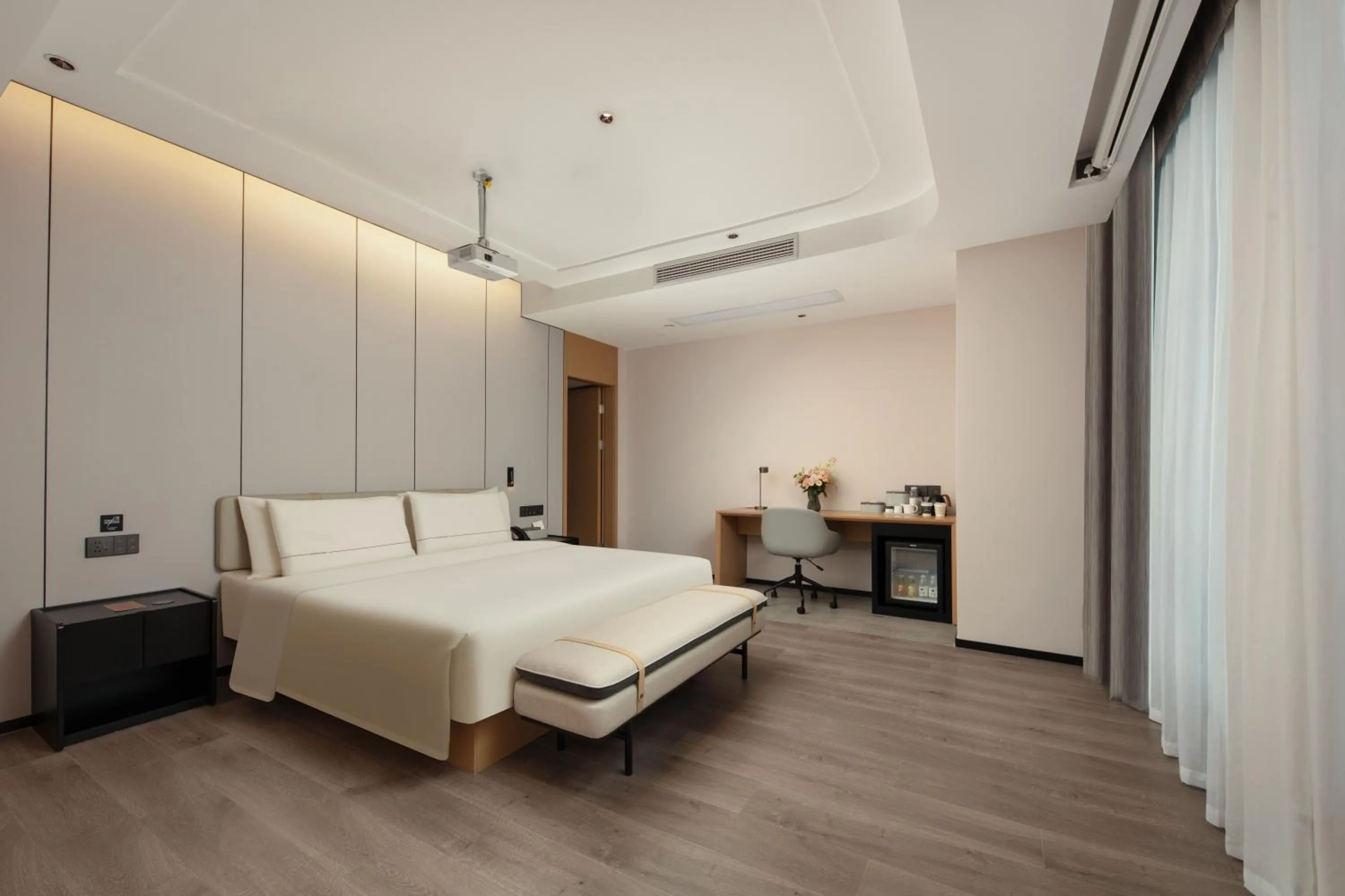 Bed in Atour Hotel Hangzhou Binjiang Binwen Road