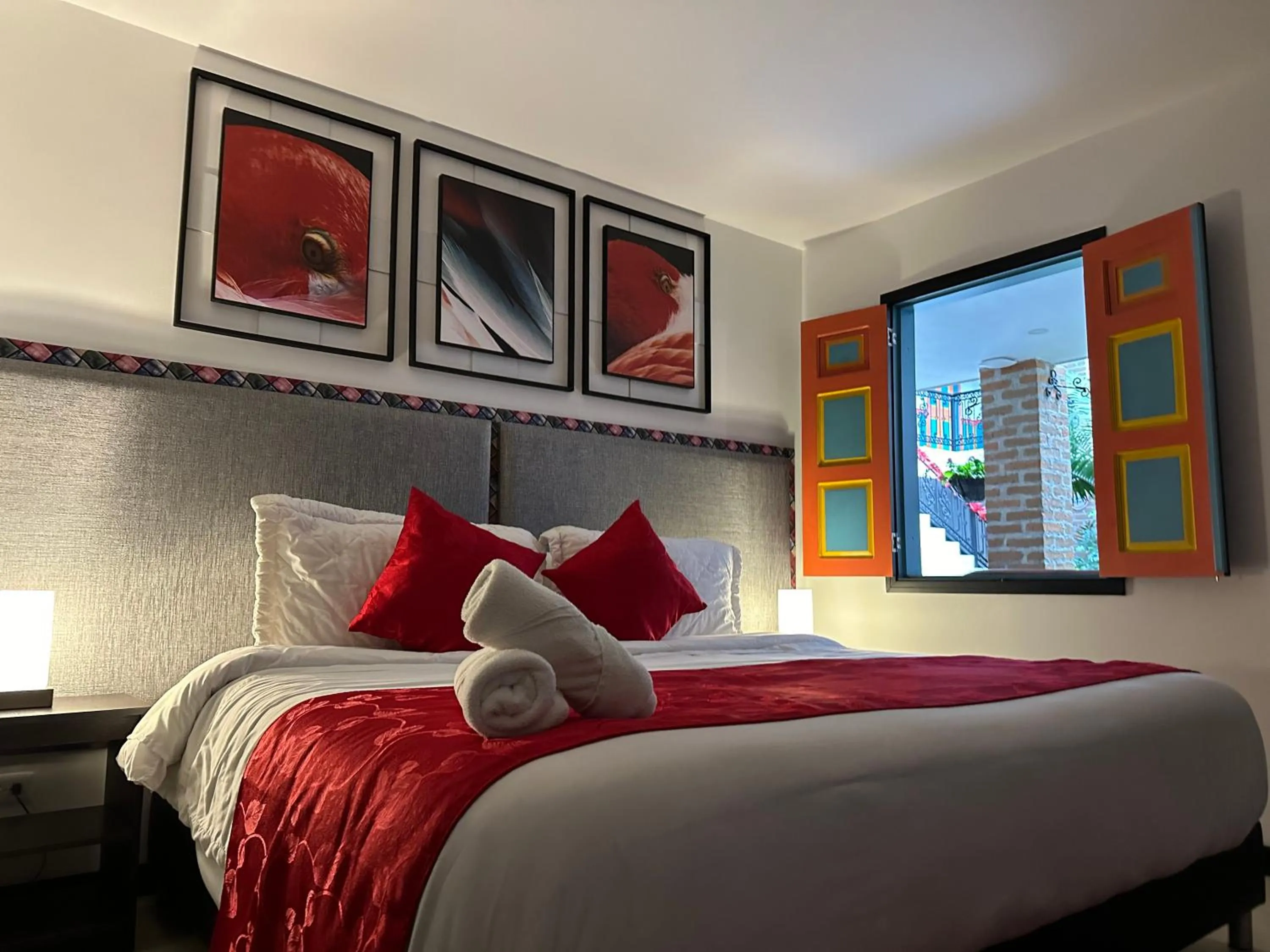 Decorative detail, Bed in Beta Hotel