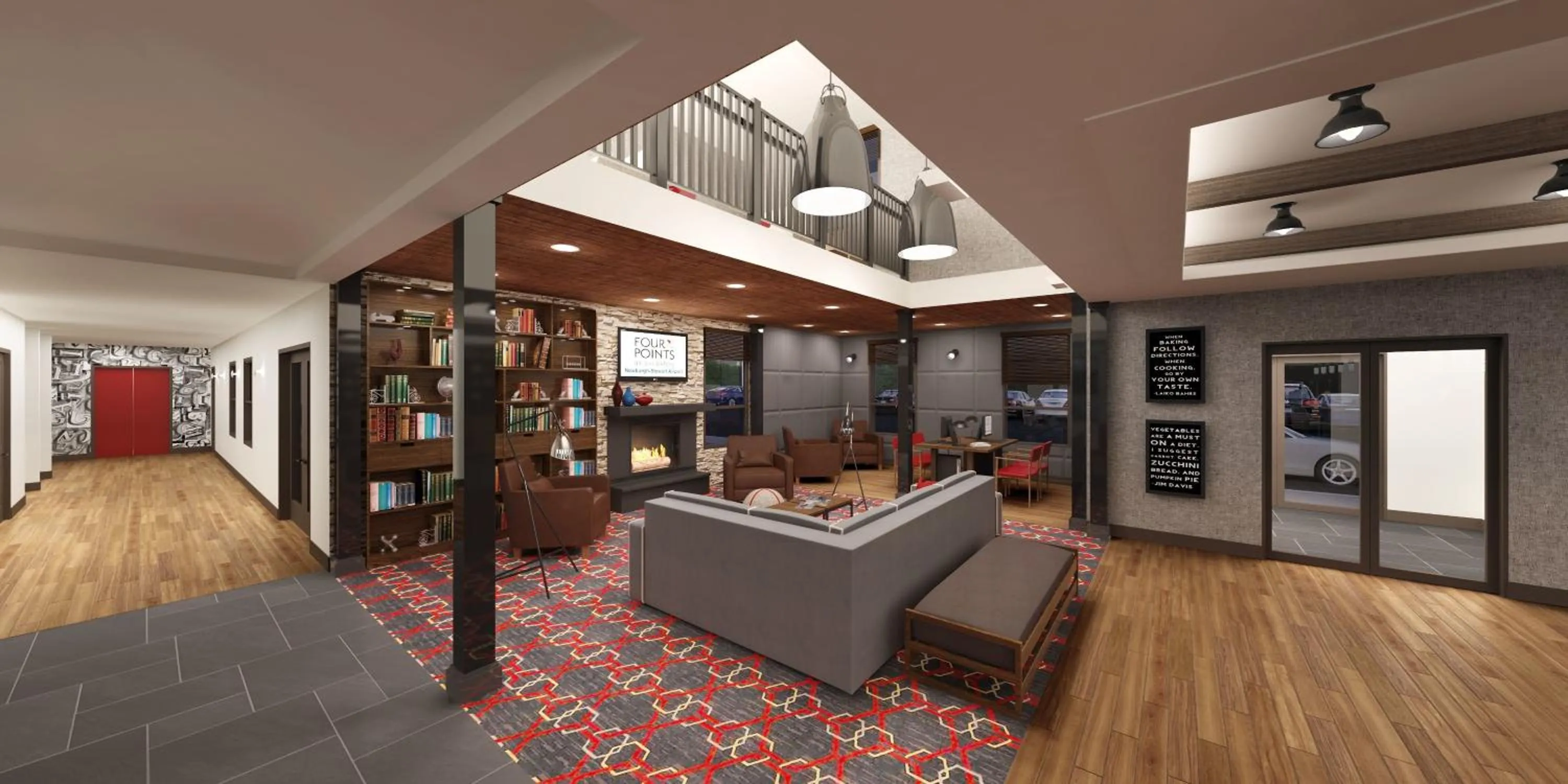 Lobby or reception in The Crossroads Hotel - Newburgh