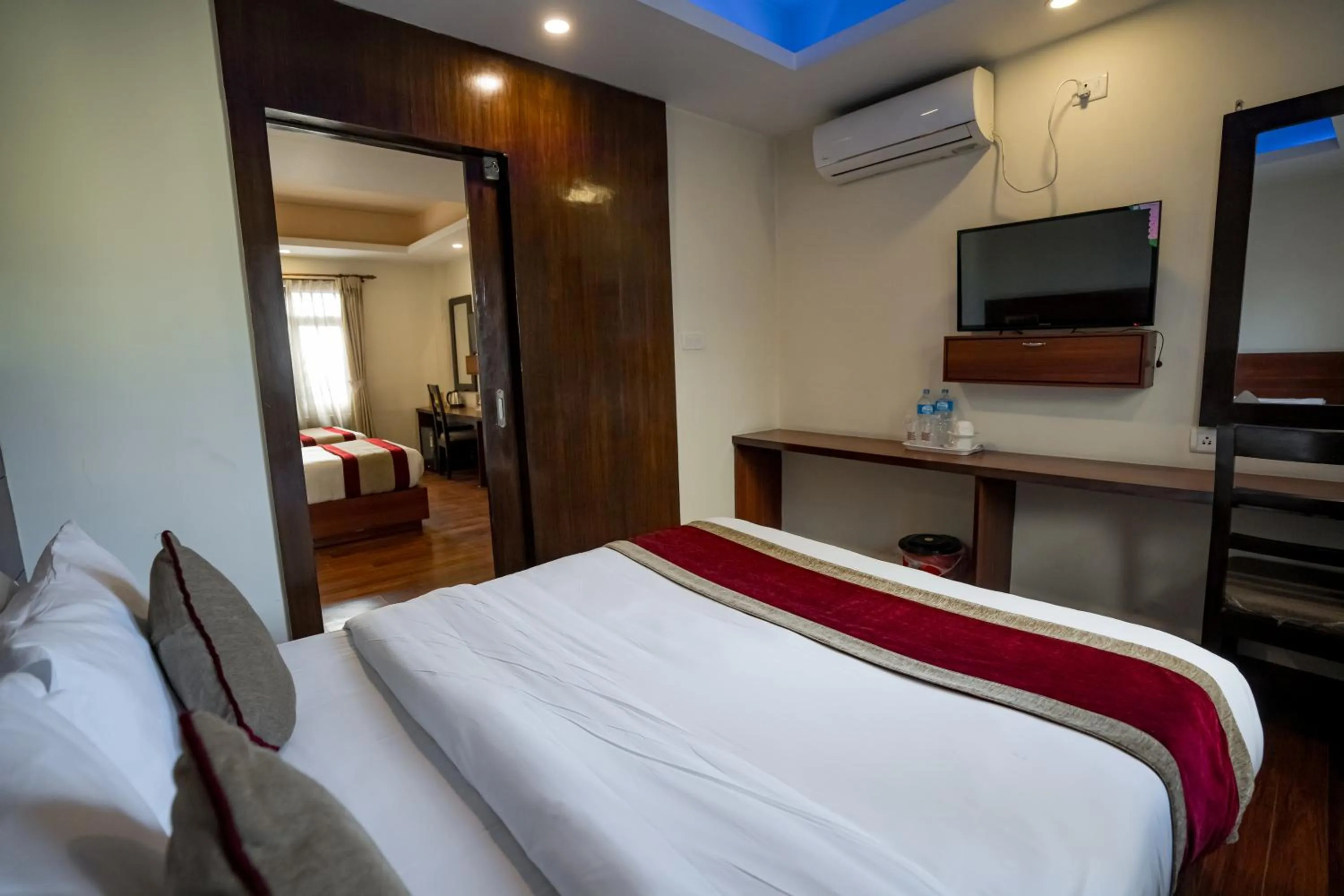 Bed in Aryatara Kathmandu Hotel